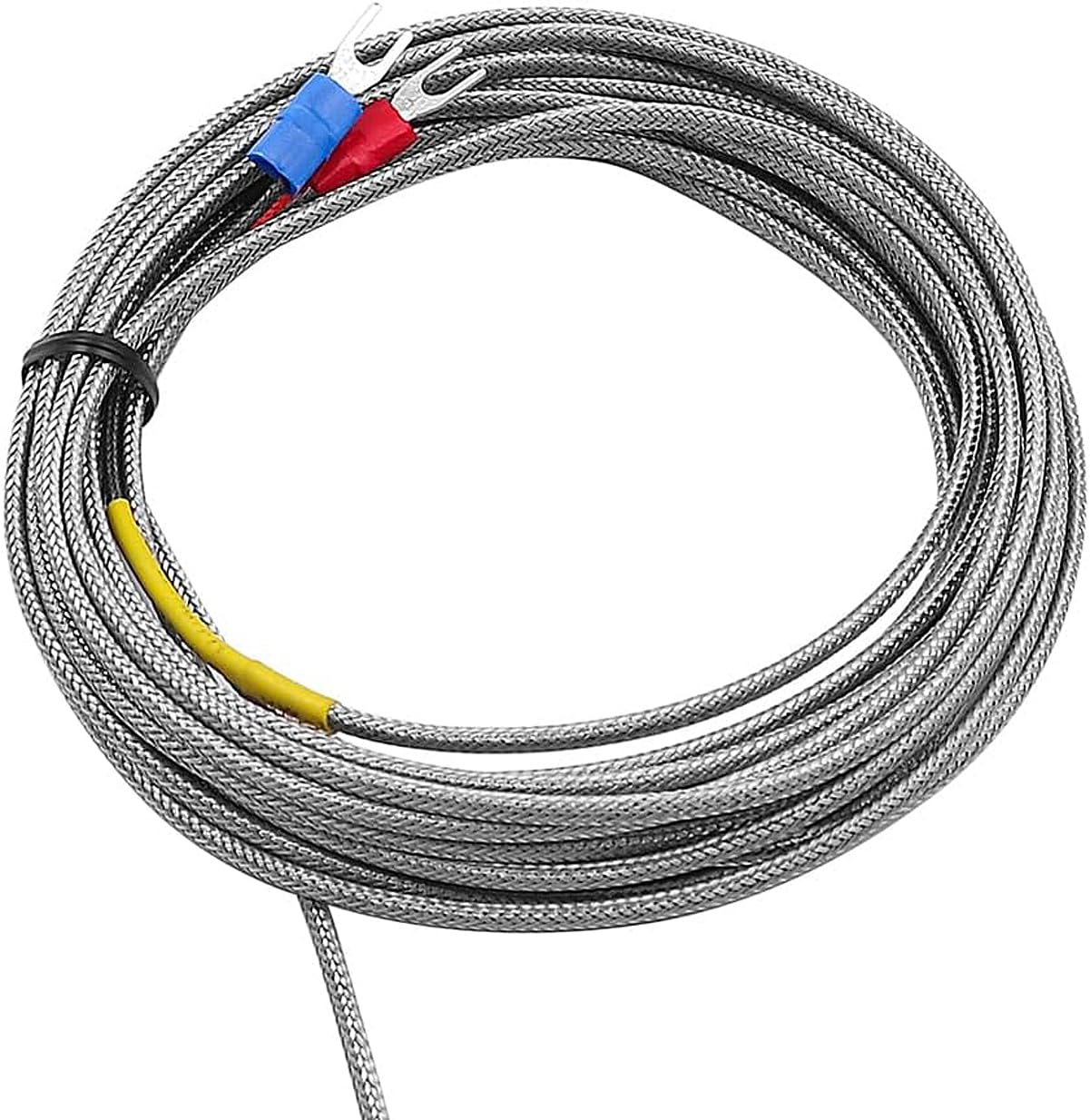 Sonda Termoparowa M8, 0-400℃ Czujnik Temperatury Z Gwintem M8 Rezystor Pt100 Termopara 3-Przewodowa, Wodoodporna Sonda 5 * 50 mm, Do Kominków, Grillów, Zastosowań Przemysłowych (2m)