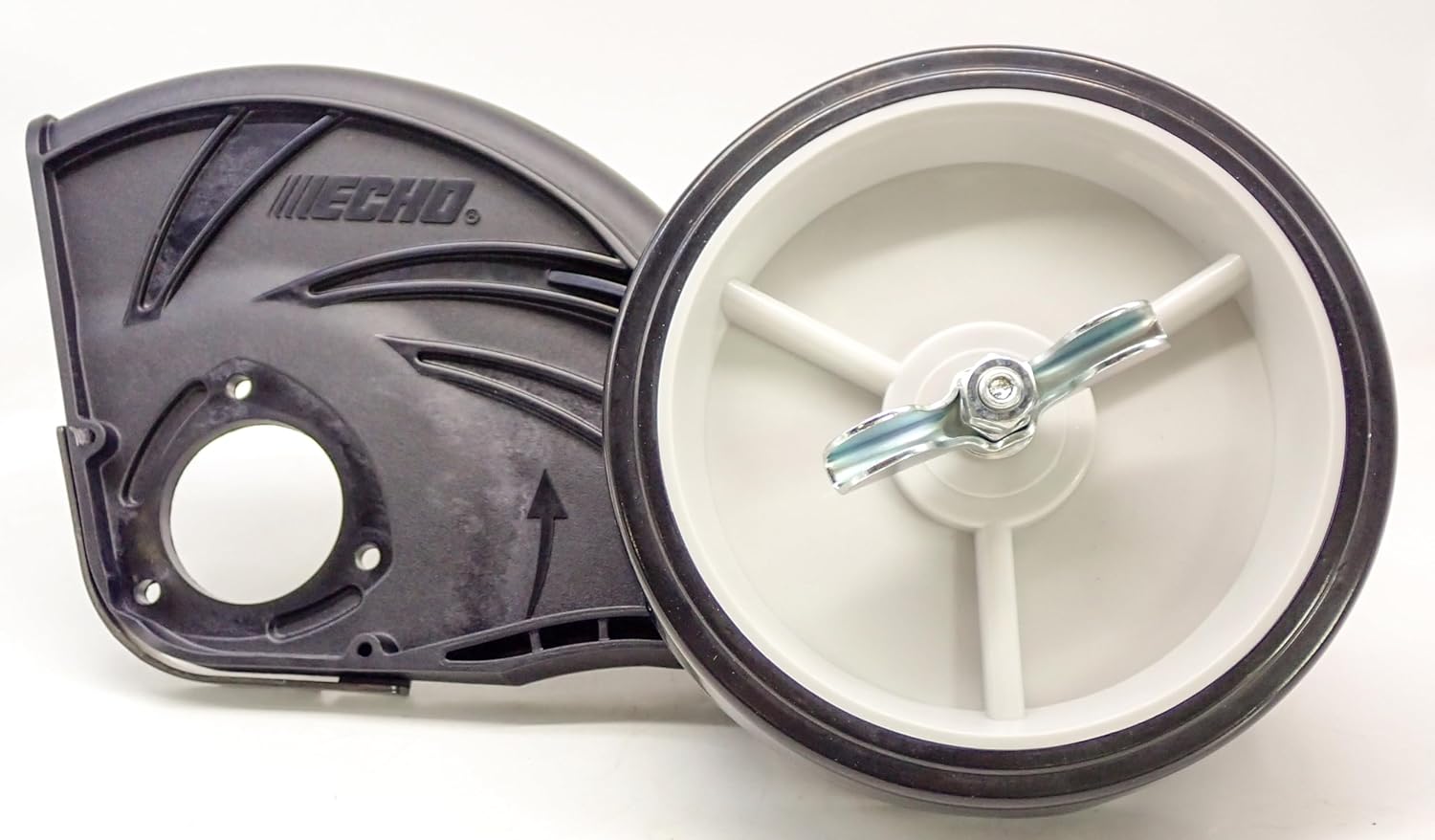 Genuine Echo/Shindaiwa Edger Shield Wheel Kit, Fits PE-225, Black Plastic, Lawn Mower Wheel Kit