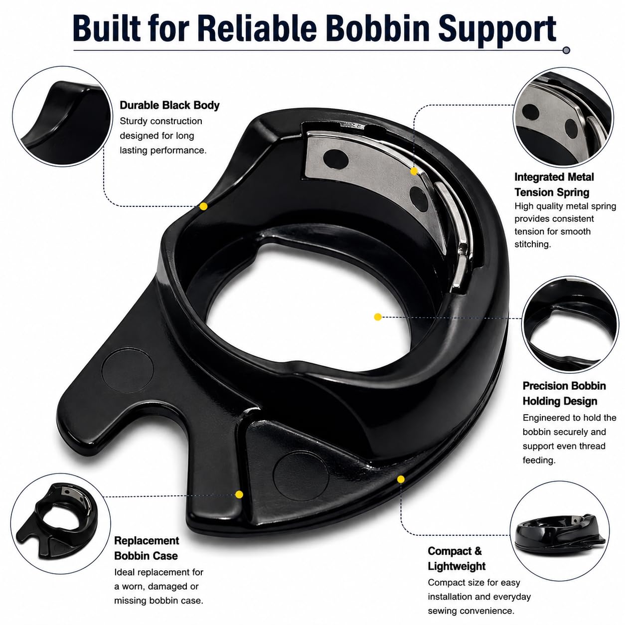 Zenith Bobbin case Black Color for Singer Rotomatic Sewing Machines. Black — Amazon image 4