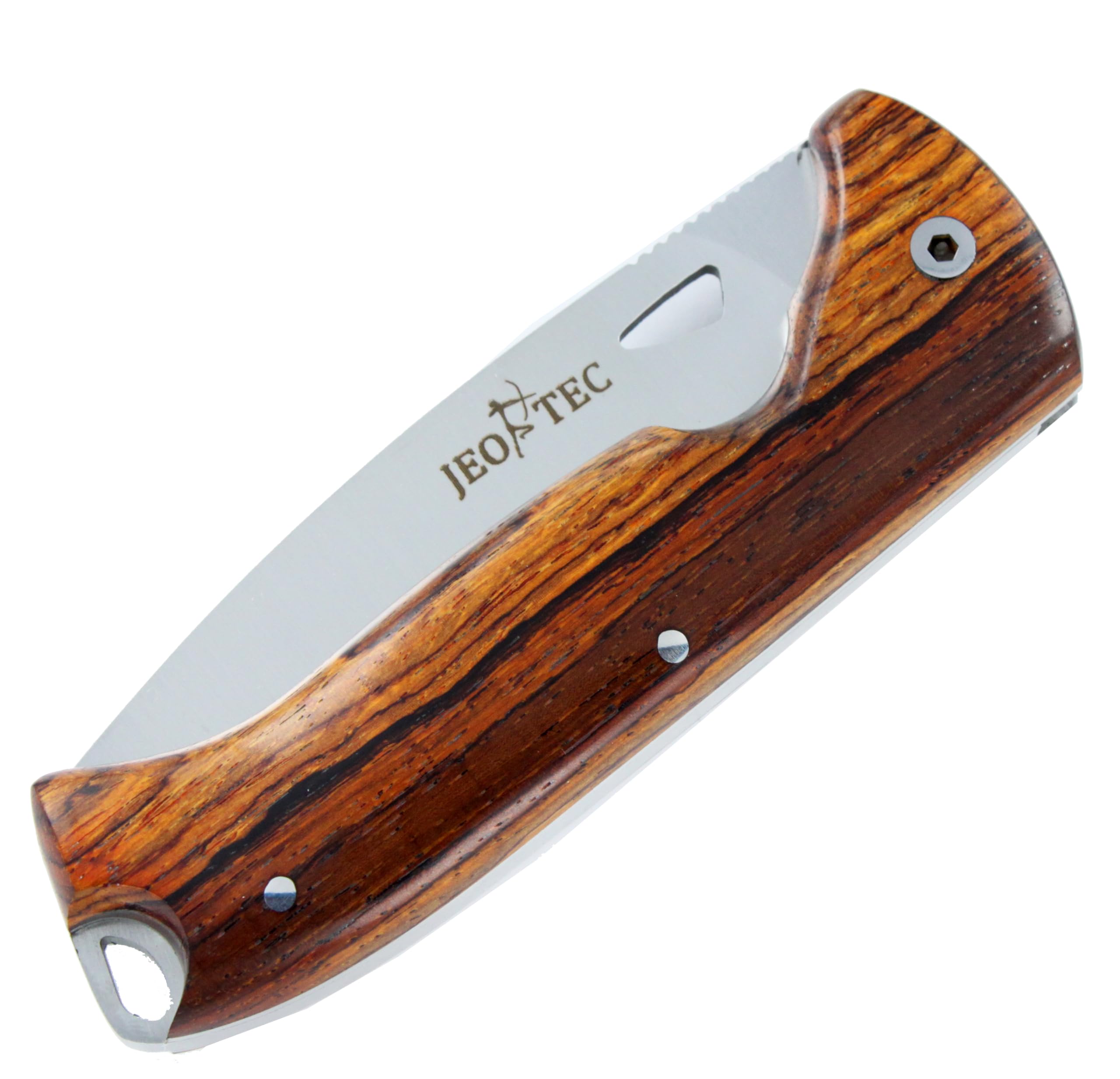 JEO-TEC Nº47 nóż survivalowy myśliwski polowanie na górski Bushcraft Camping Outdoor Camping - Pokrowiec - Stal MOVA 58 - Wyprodukowano w Hiszpanii