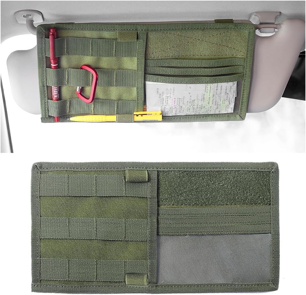 XINLIYA Car Sun Visor Organizer, Tactical Visor Panel