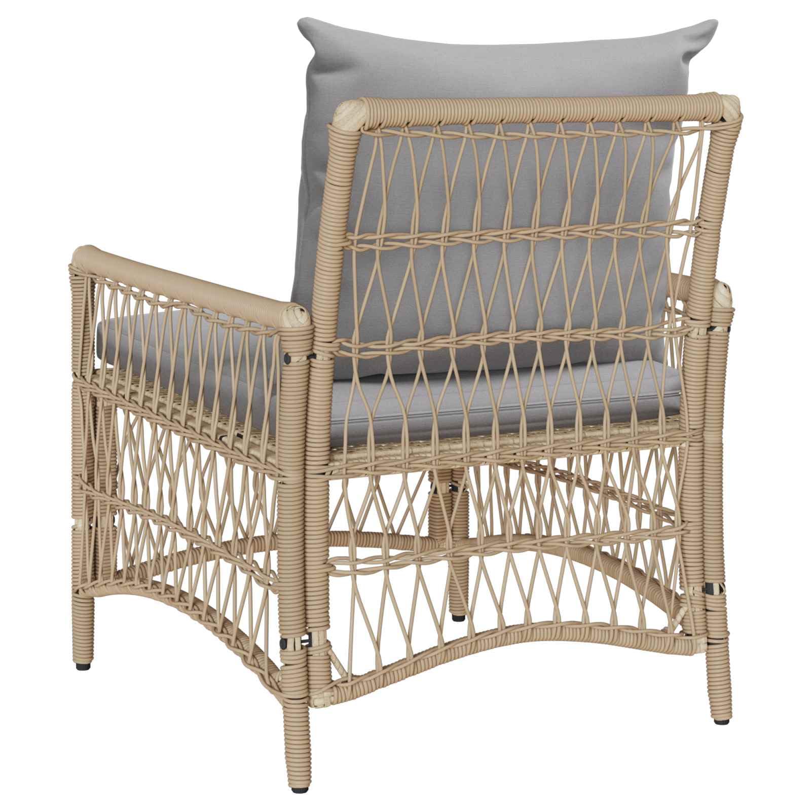 Genérico Silla de Jardín con cojín Beige 73 x 61 x 77 cm ratán sintético,Mobiliario,Muebles de jardín,Asientos de Exterior,Sillas de jardín,42006220