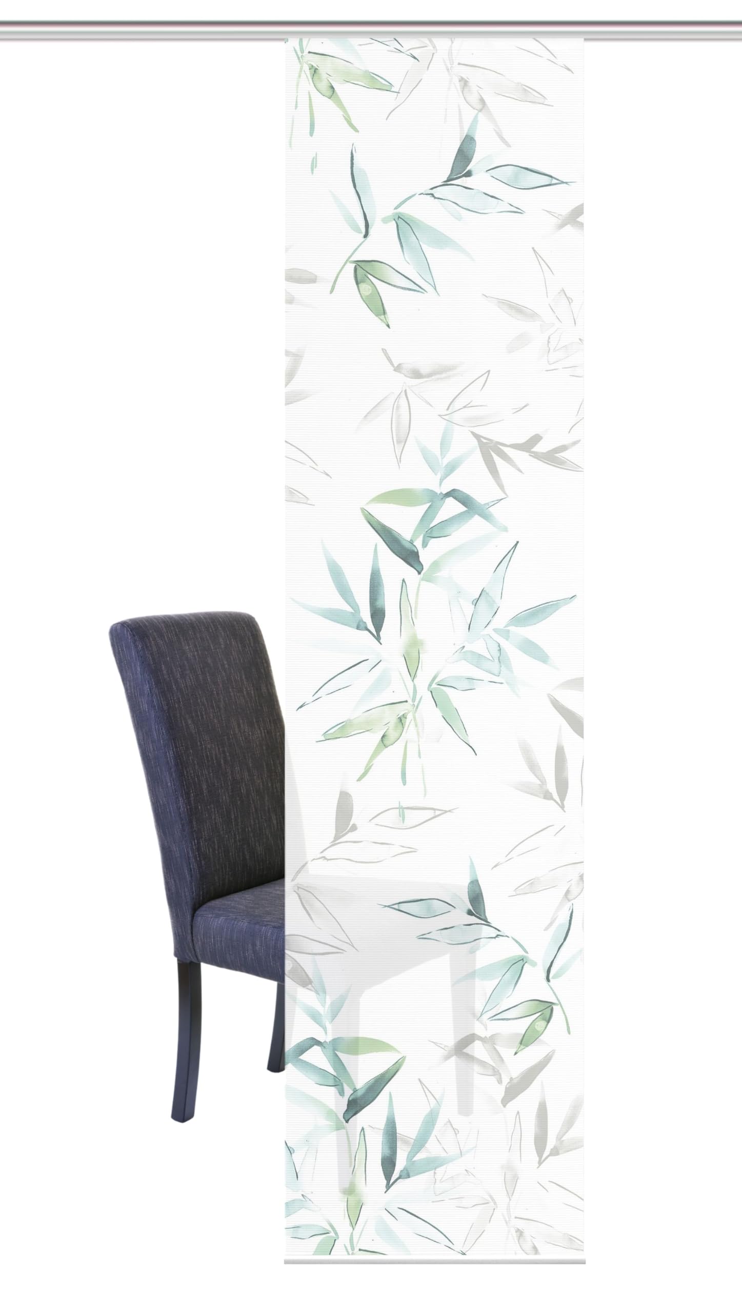 Amazon.de: Vision S Schiebegardine BAMBORI, Digitaldruck auf Bambus-Optik,  mit abstraktem Bltter-Motiv, 260x60cm, Farbe: Mint (Grn)