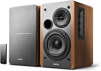 Edifier R1280T Powered Bookshelf Speakers - 2.0 Active Near Field Studio Monitor Speaker - Wooden Enclosure - 42 Watts RMS Power