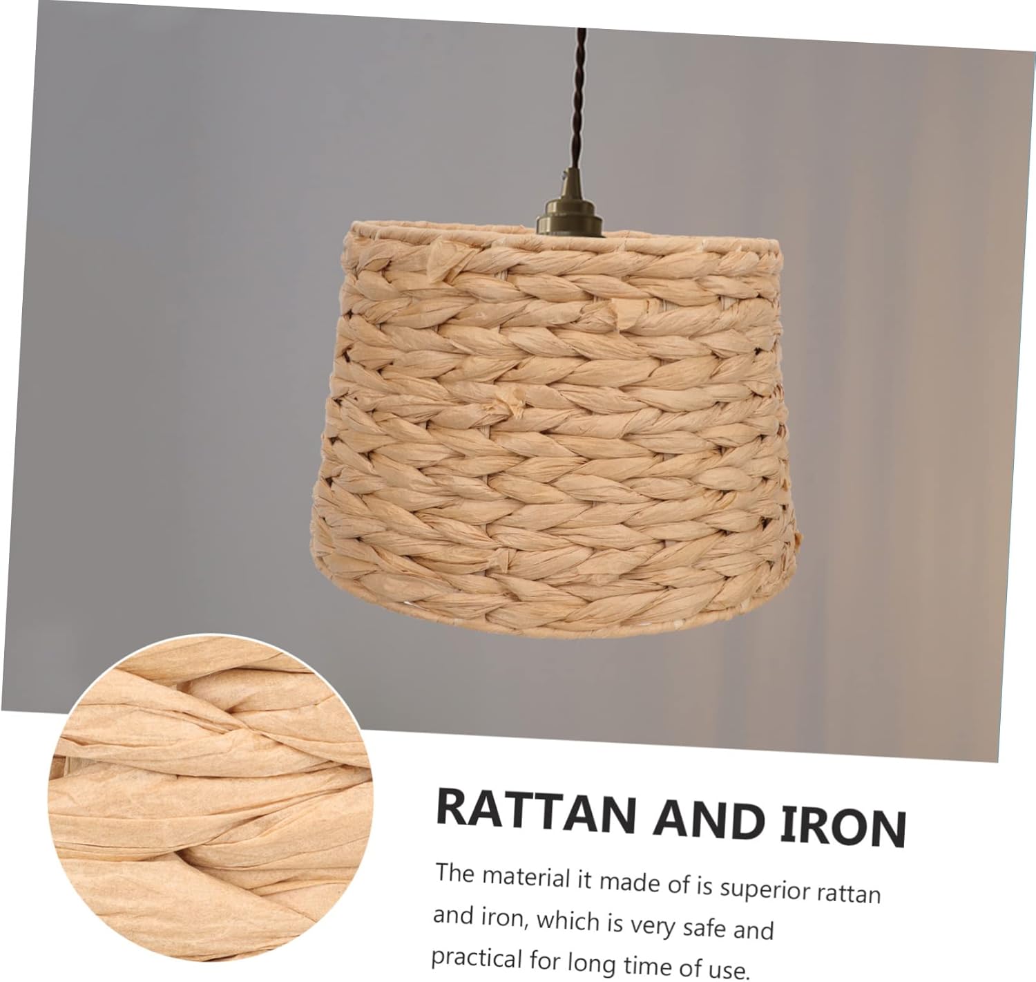 Creative Woven Paper Rope Lantern Lampshade Decorative Hanging Light Cover for Home and Party Eye Friendly Soft Glow Craftsmanship for Ceiling Fixtures and Ambient Lighting