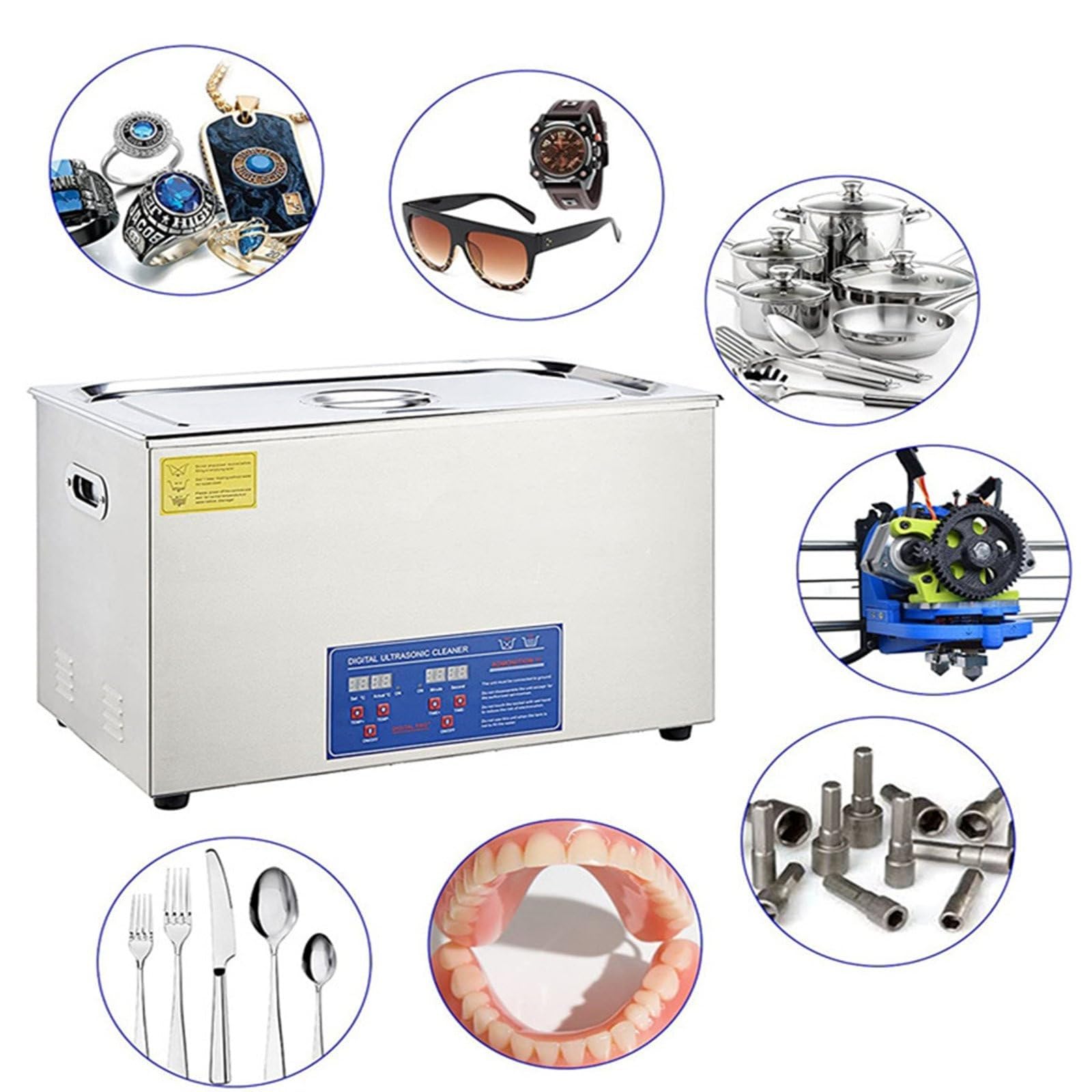 Macchina per la Pulizia dei Dischi in Vinile a ultrasuoni, sistemi di Pulizia dei Dischi in Vinile con Supporto, Tempo e Temperatura Regolabili, Pulizia Profonda bifacciale Automatica