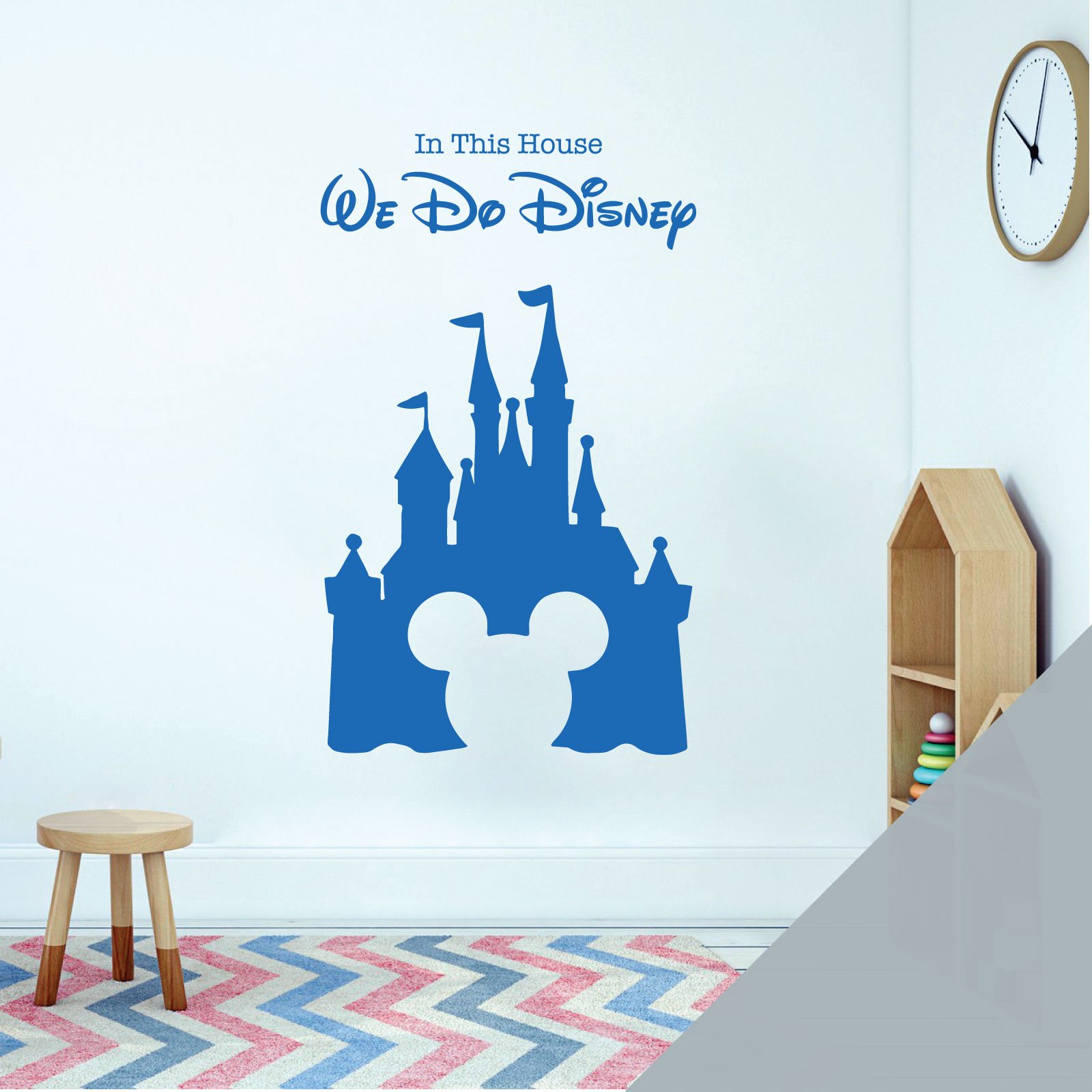 We Do Magic - Fairy Castle, Mickey Mouse Inspired - Children's Playroom Vinyl Wall Decal Sticker [Large] [Silver] — image 1