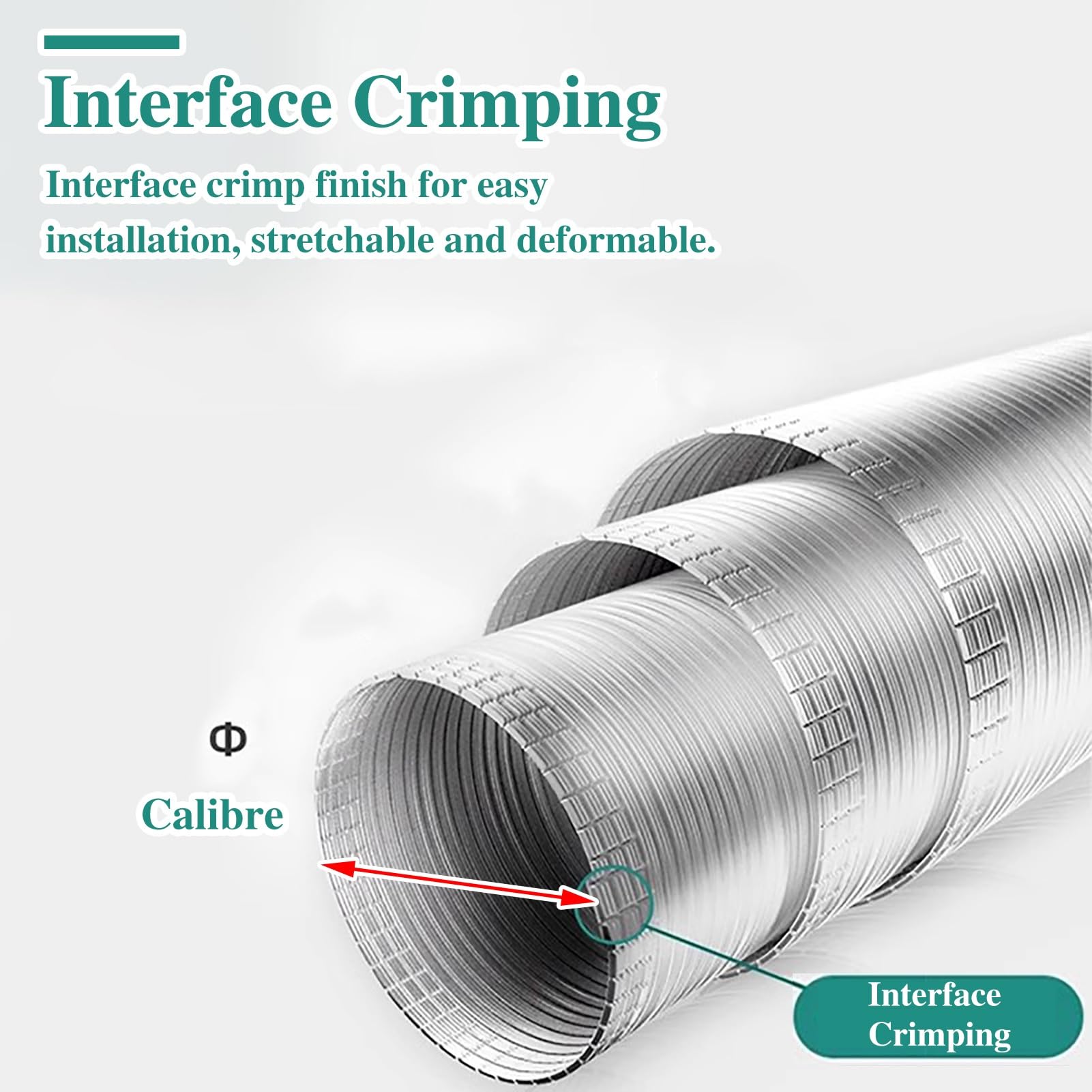 Tubo Flexible Manguera de Ventilación para Secadora de Espacio Reducido con Cinta y Abrazadera, Manguera de Ventilación para Secadora de Conductos de Aluminio Flexible de 10 Pies, Escape de HVAC(90mm(