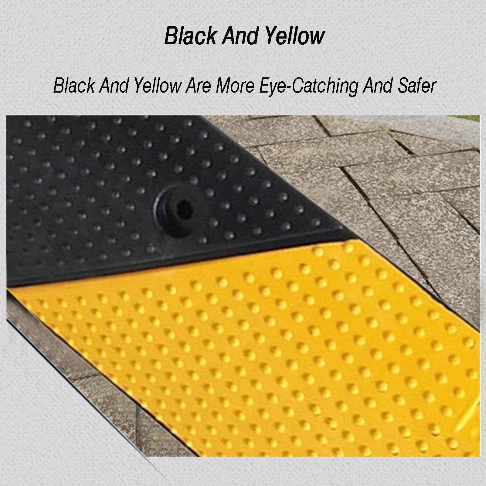 Rallentatori in Gomma, Dissuasore di velocità modulare in Gomma Nero e Giallo di Varie Dimensioni(39.4"x3.9"x0.8")