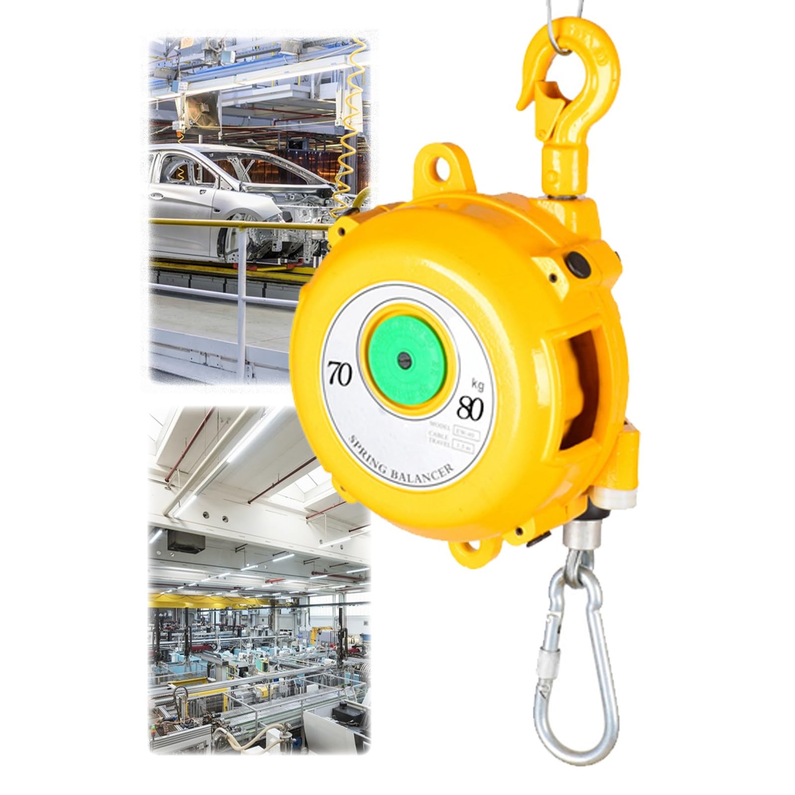 WEKONUMEX Retractable Spring Balancer, Spring Balancer Retractor Tool Holder Multiple Sizes For Automotive Assembly Lines(70-80kg)