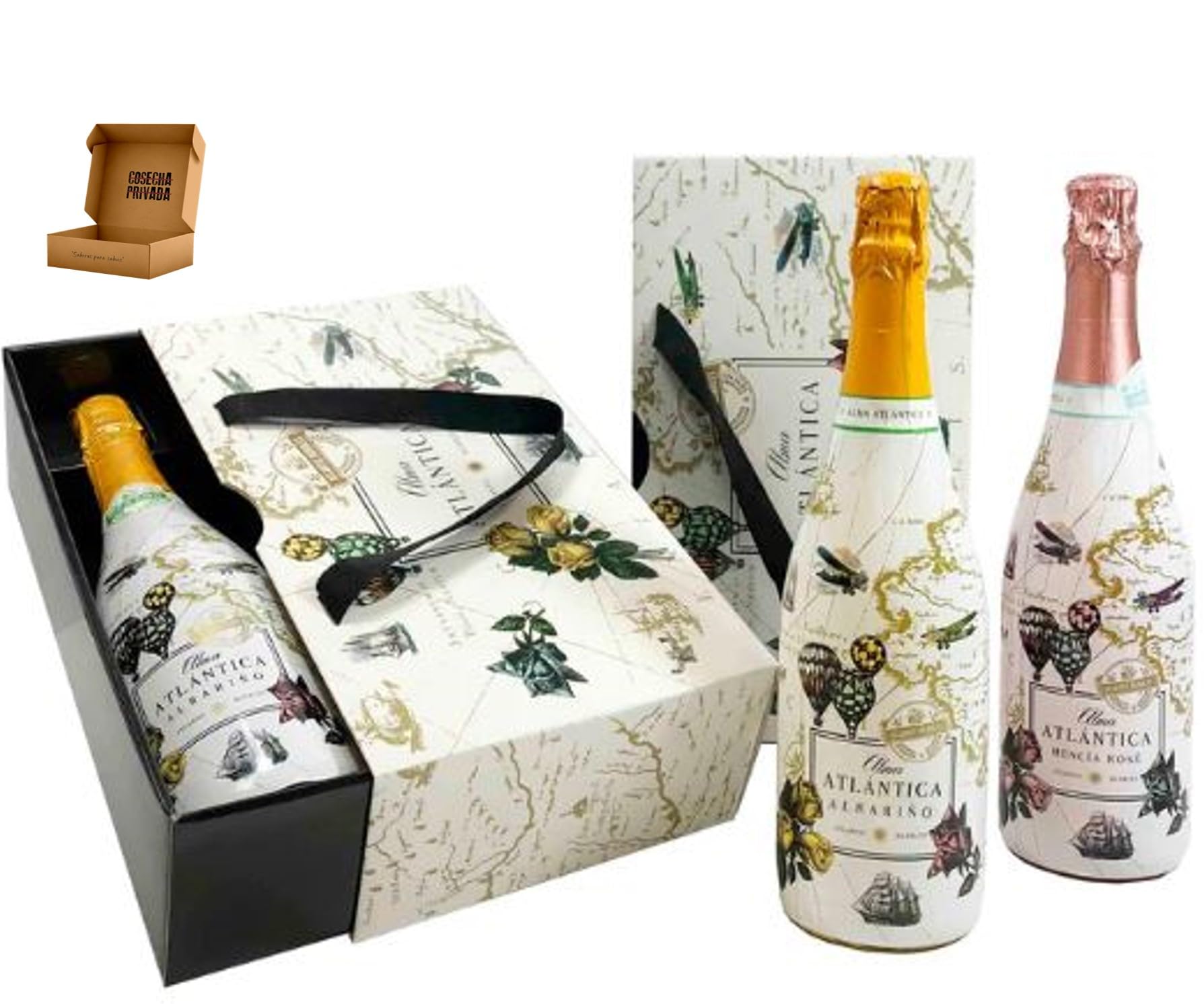 Estuche Regalo Duo Alma Atlántica - Martin Codax - Envio 24 h - Regalo Vino - Seleccionado por Cosecha Privada (Estuche 2 Duo, Alma Atlántica Albariño)
