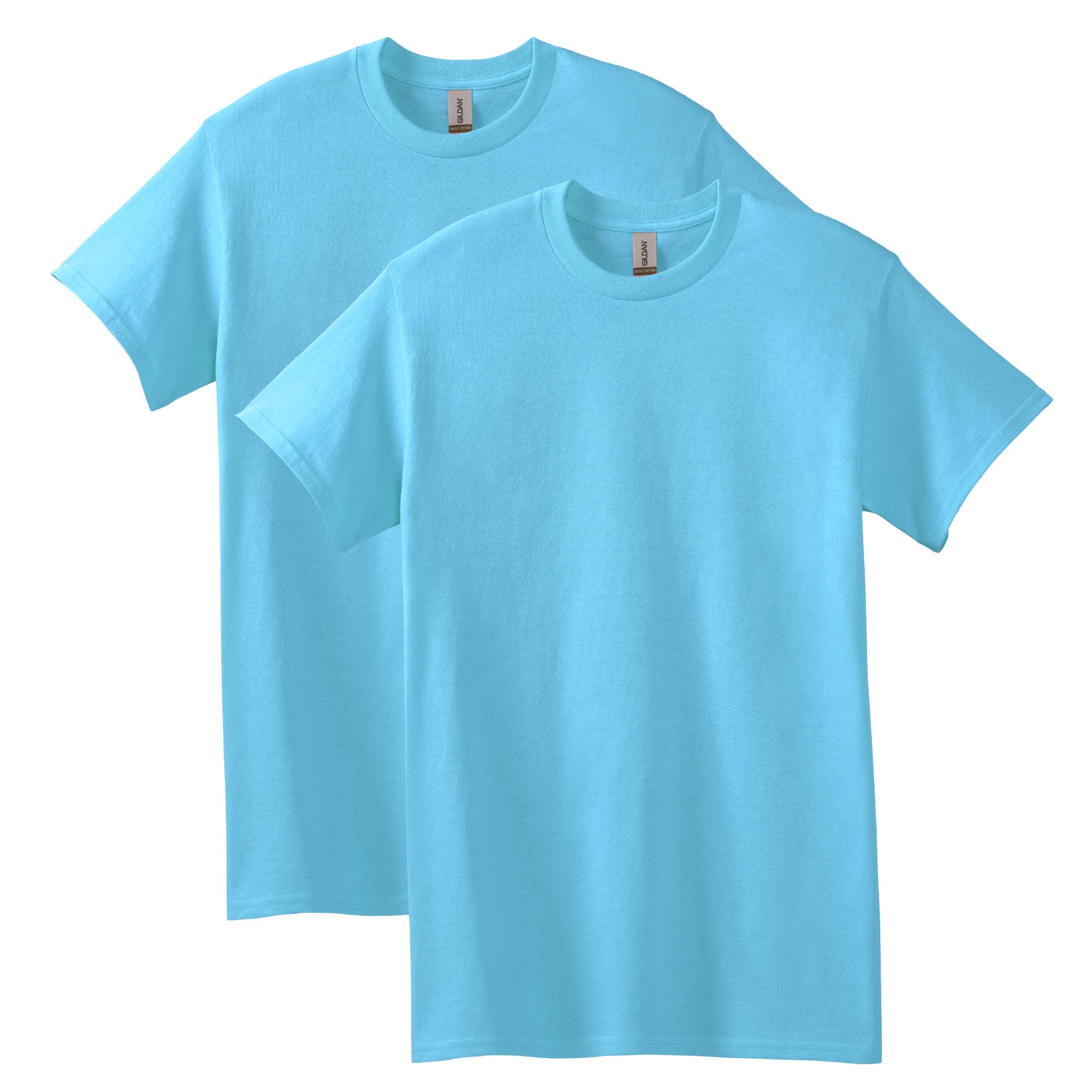 Gildan Heavy Cotton T-Shirt, Style G5000, Multipack, Sky (2-Pack), XXL (Pack of 2)