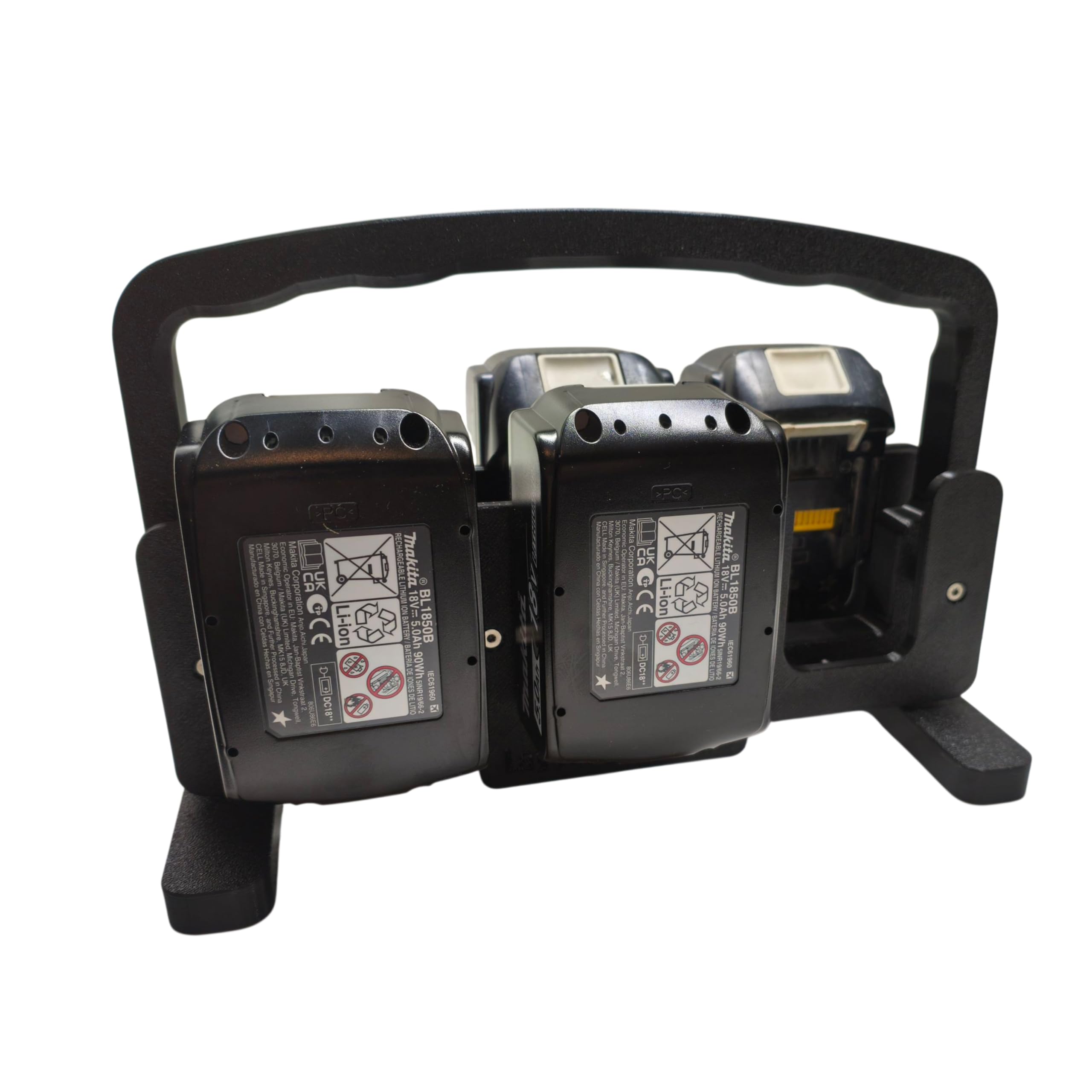 6-fach Akkuhalter für 18V Akkus – kompatibel mit Makita LXT – stabile Akku-Aufbewahrung – Organizer für Werkstatt & Koffer – robuster 3D-Druck :