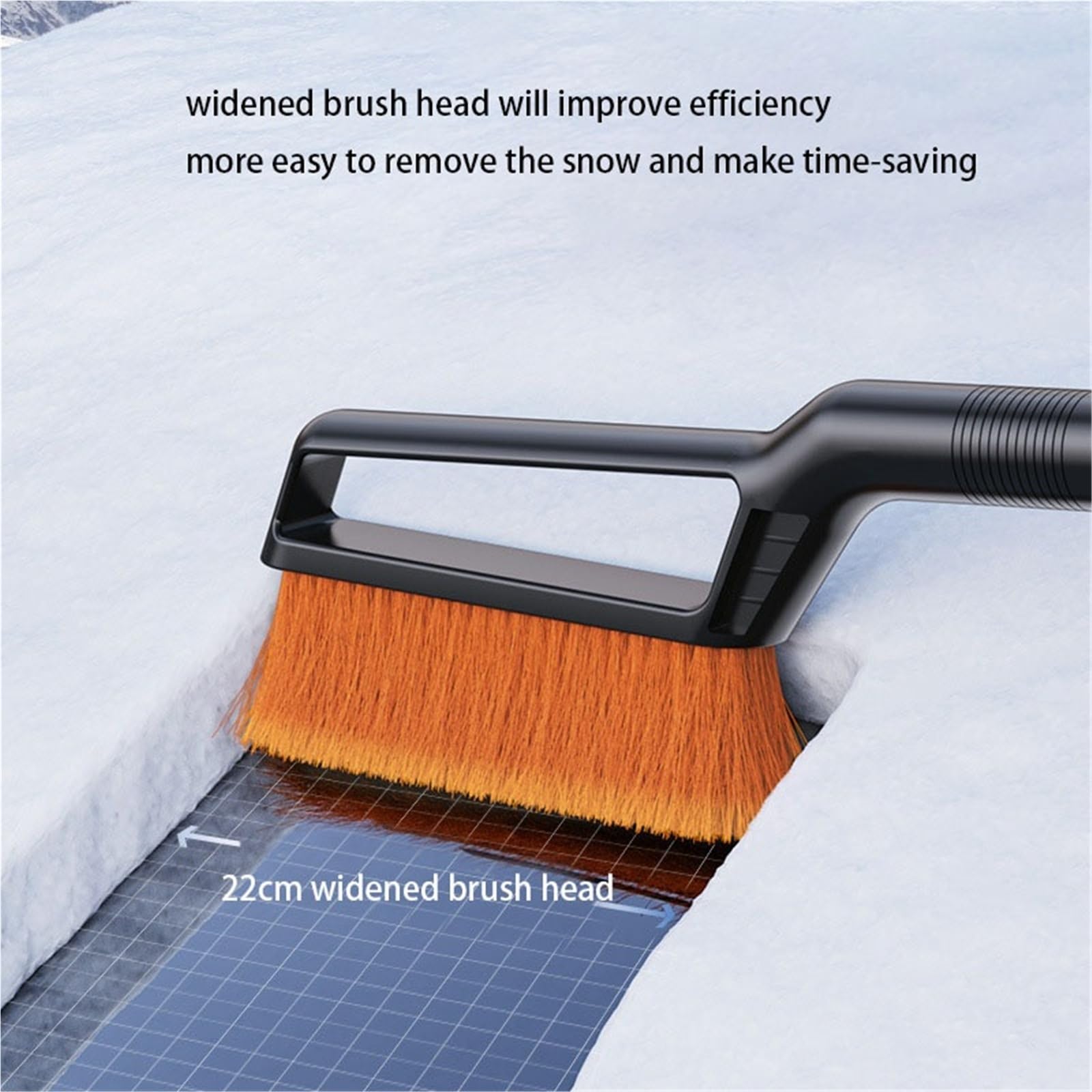 Generisch 2 in 1 Multi-Functional Car Snow Removable Brush Winter Car Ice Shovel Extendable Ice Scraper Car Cleaning & Maintenance Tools(Mb-b1)