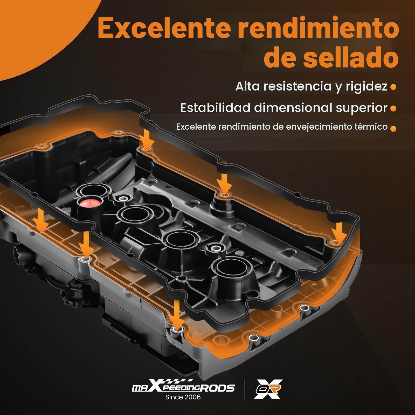 maXpeedingrods Tapa de culata de válvula para Citroen Peugeot 1.6 THP 16 V Motor V759886280 con junta