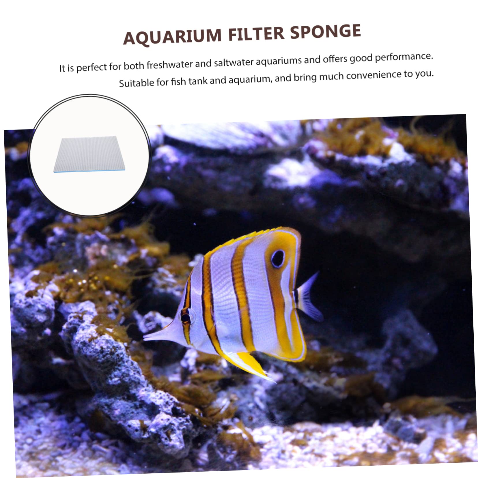 Yardwe 4 Uds Filtro Esponja Pecera Esponjas Colador Filtro De Agua Estera Filtro Engrosado Acuario 8D Almohadilla De Filtro De Agua