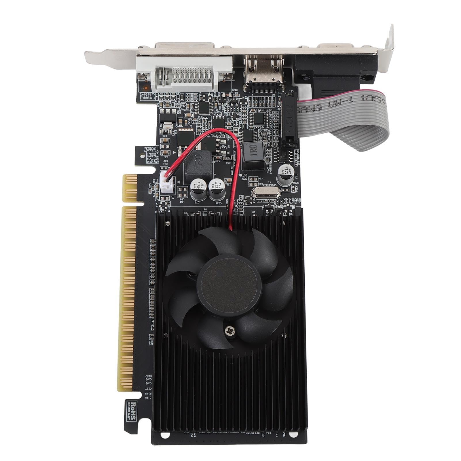 Generic Karta Graficzna do Gier Wydajna pamięć Wideo 2 GB DDR3 Interfejs Multimedialny HD Port VGA DVI dla Entuzjastów Komputerów Stacjonarnych Metalowy materiał PCB