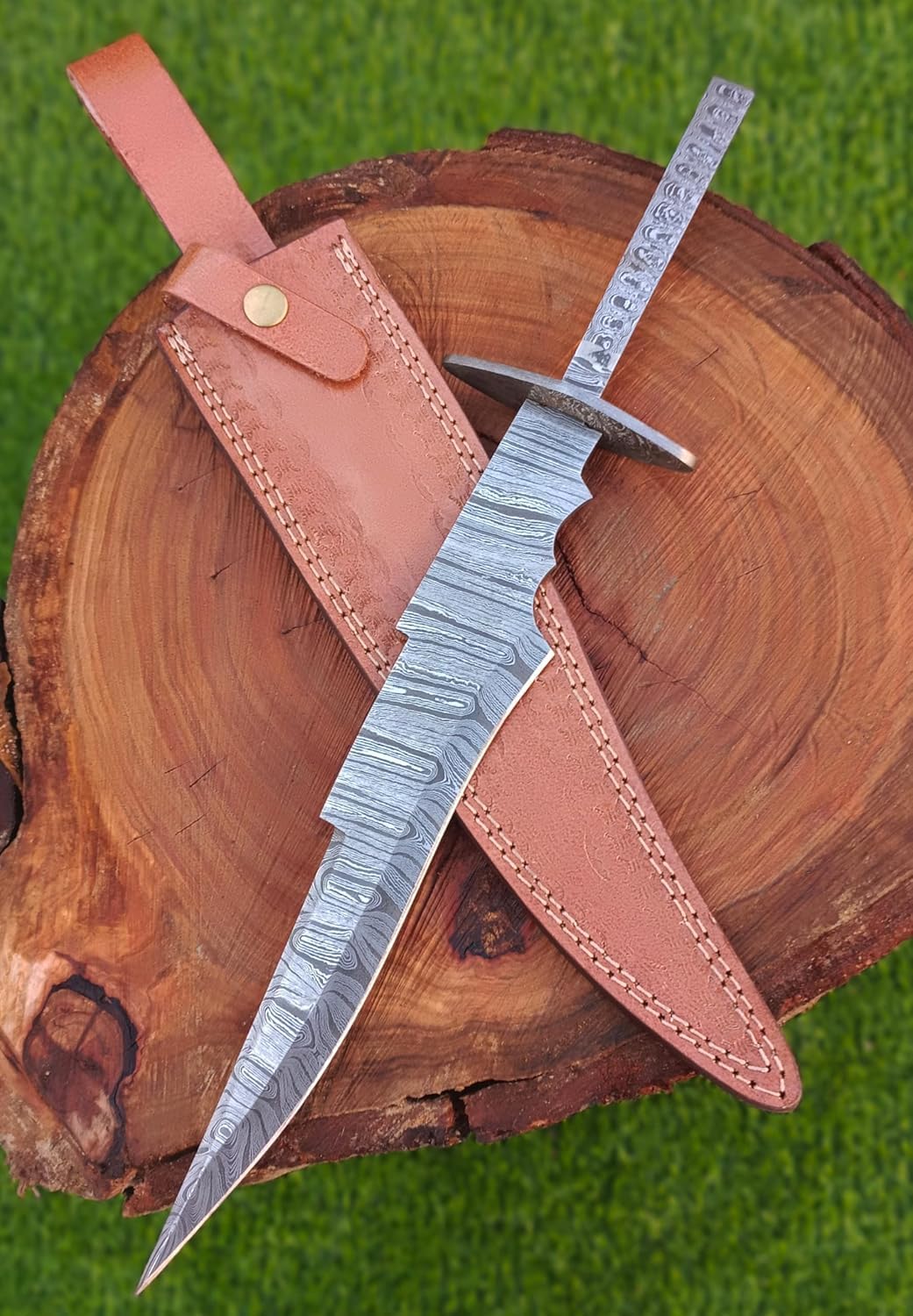 Blank Blades, DAMASCUS STEEL Blank Blades For Knife Making, Knife Making Supplies' Camping, Survival, Blades (Hunt 43.18 CM)