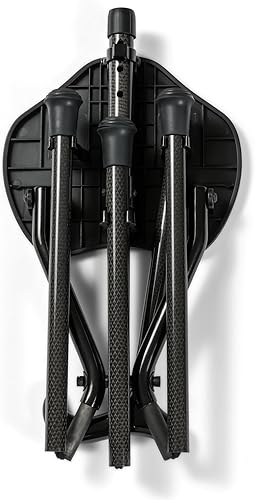 Miniatura 2 de Folding Cane Seat, Carbon Fiber Walking Stick with Chair, Portable, Compact Foldable Cane and Chair Combination with Carry Case