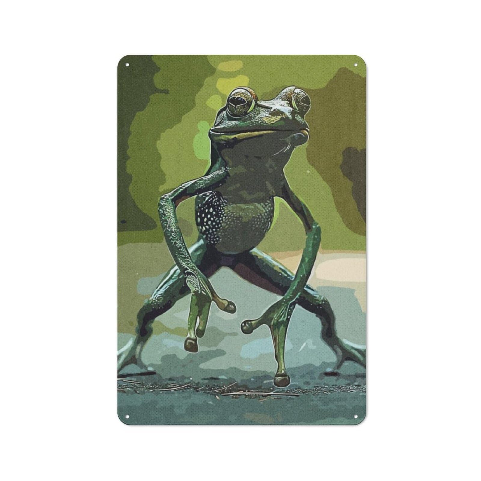 Junmoney Frog Vintage Tin Wall Plaque 30X20cm With For Garage Or Workshop, For Vintage Wall Decor Fans, For Kitchen And Home Bar Decor