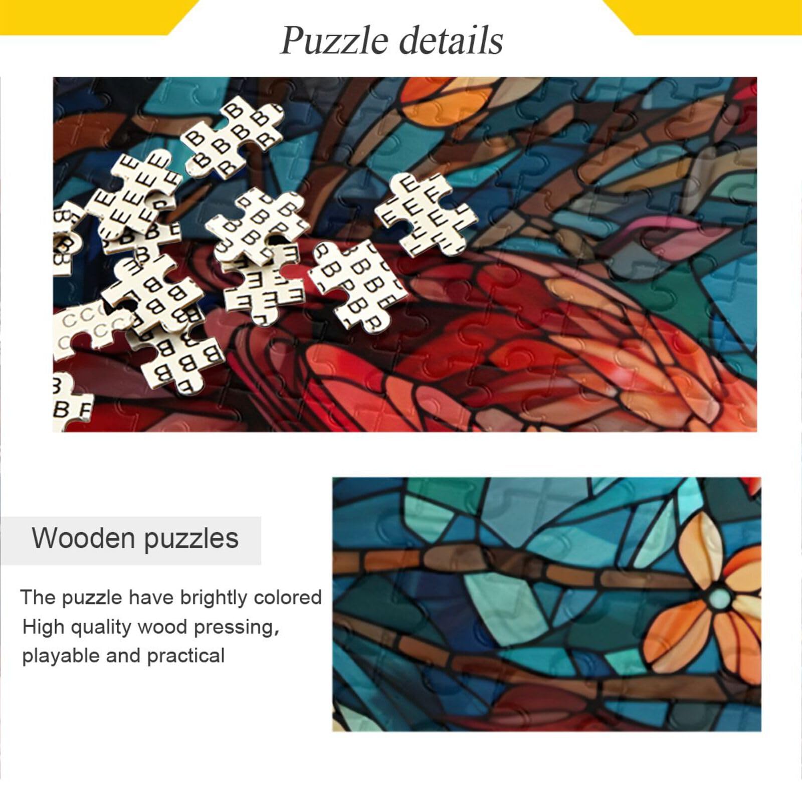 Cardinale puzzle per adulti 1000 pezzi, puzzle colorato con borsa in rete, puzzle educativi per l'apprendimento per regalo 2012553