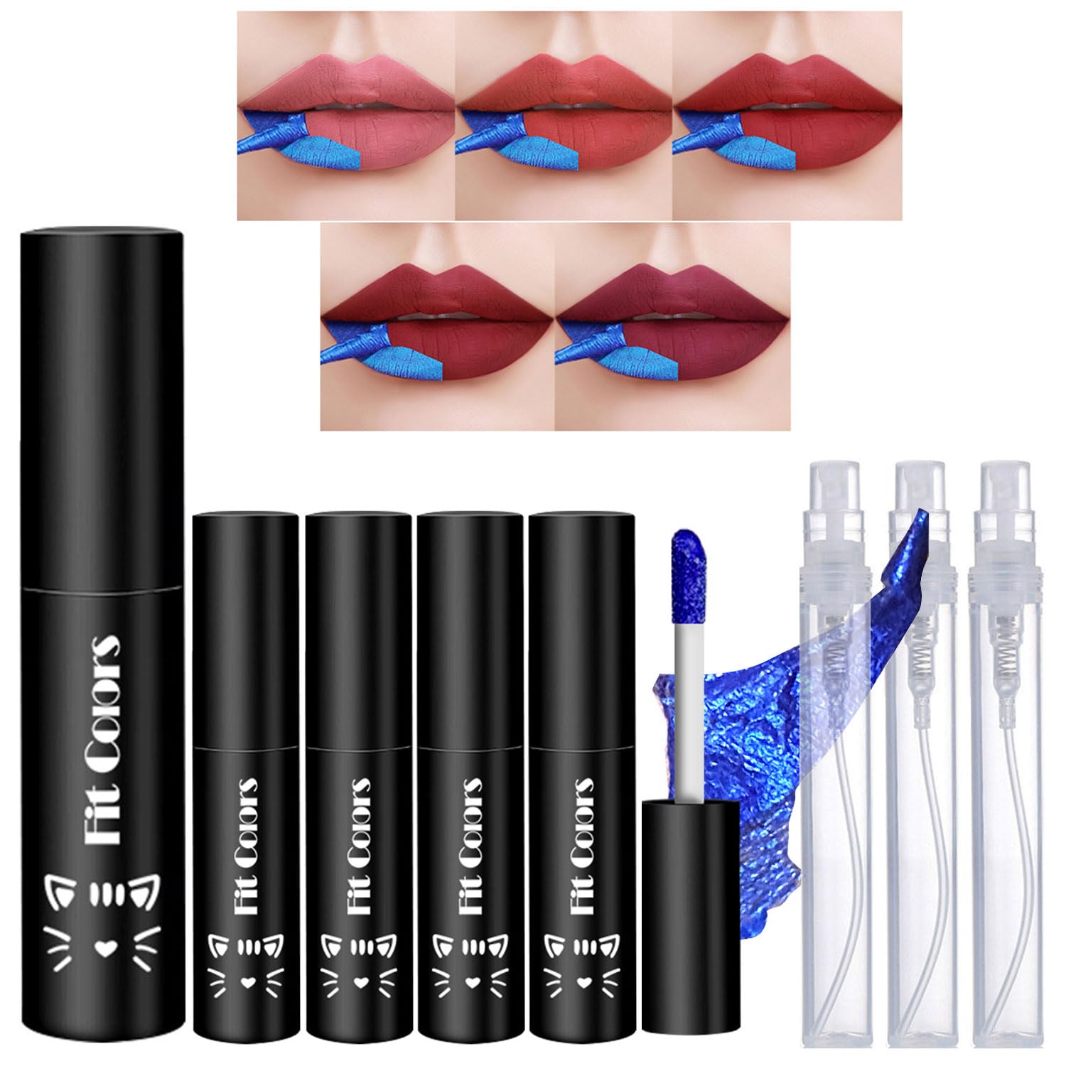 Amazfly 5 Colors Lip Stain, Peel Off Lip Stain Lip Tint