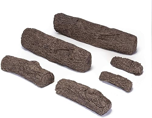 Miniatura 3 de Peterson Fyreside - Juego de troncos de chimenea de gas de roble vivo de 24 pulgadas, quemador ventilado, válvula piloto de seguridad automática y