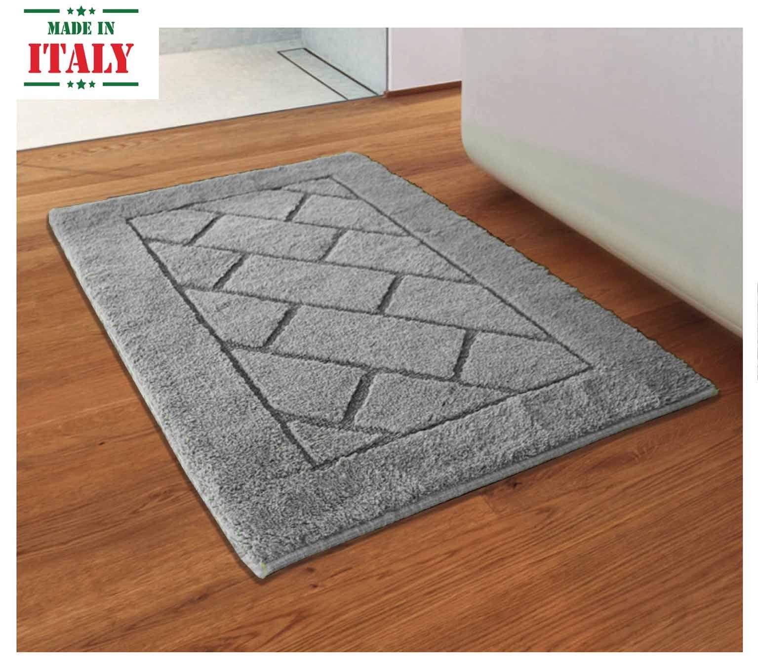 Casatessile rutschfeste Badematte MEGANEMATS - Grigio Perla, 70x140 cm.