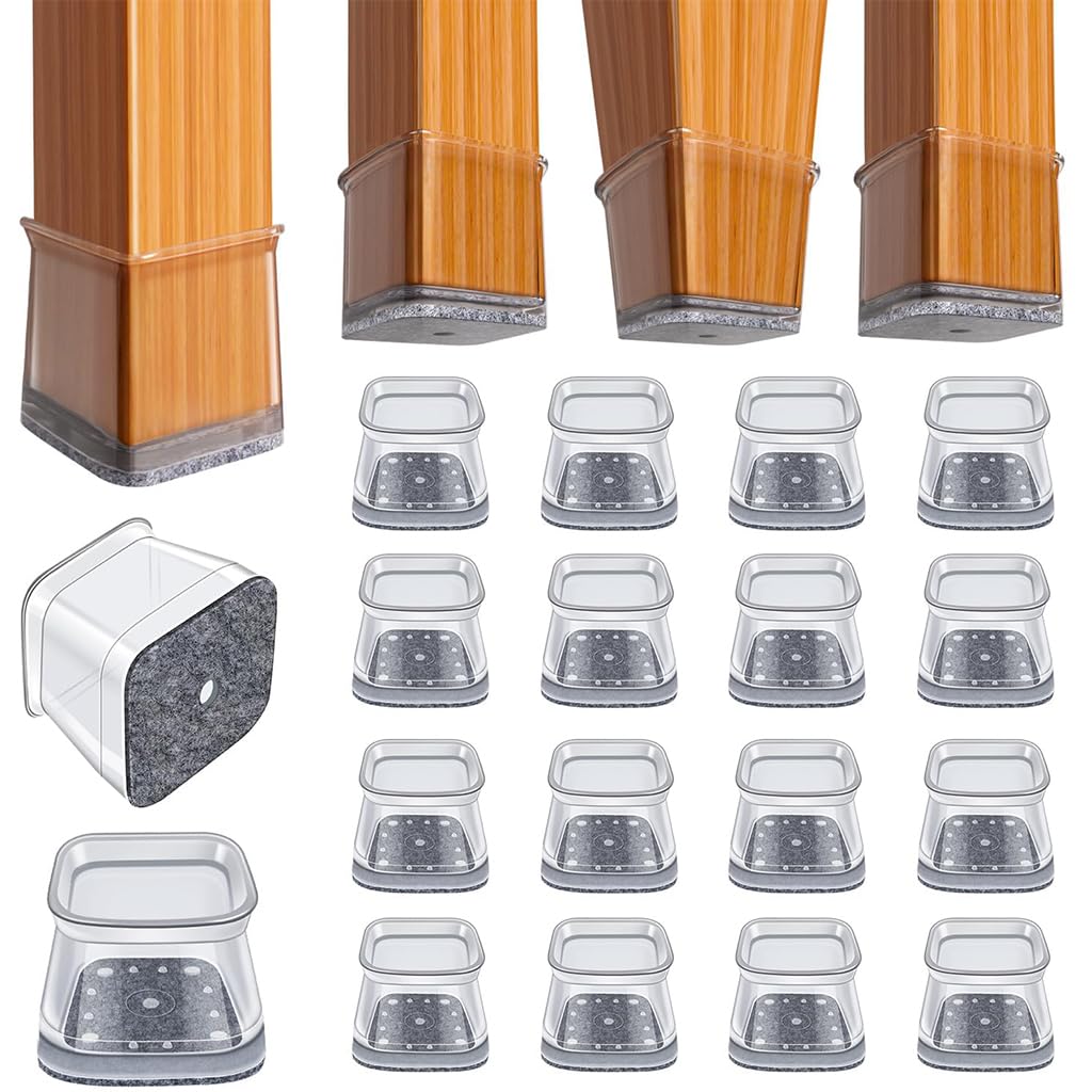 HASTHIP® 16Pcs Chair Leg Floor Protectors, Felt Padded, Non-Slip Silicone Chair Leg Protectors for 1-1.5 Inch Tilting & Vertical Legs, Floor Protectors for Dining Chairs, Bar Stools, Office Chairs (B0D7ZD1K3X) Amazon Price History, Amazon Price Tracker
