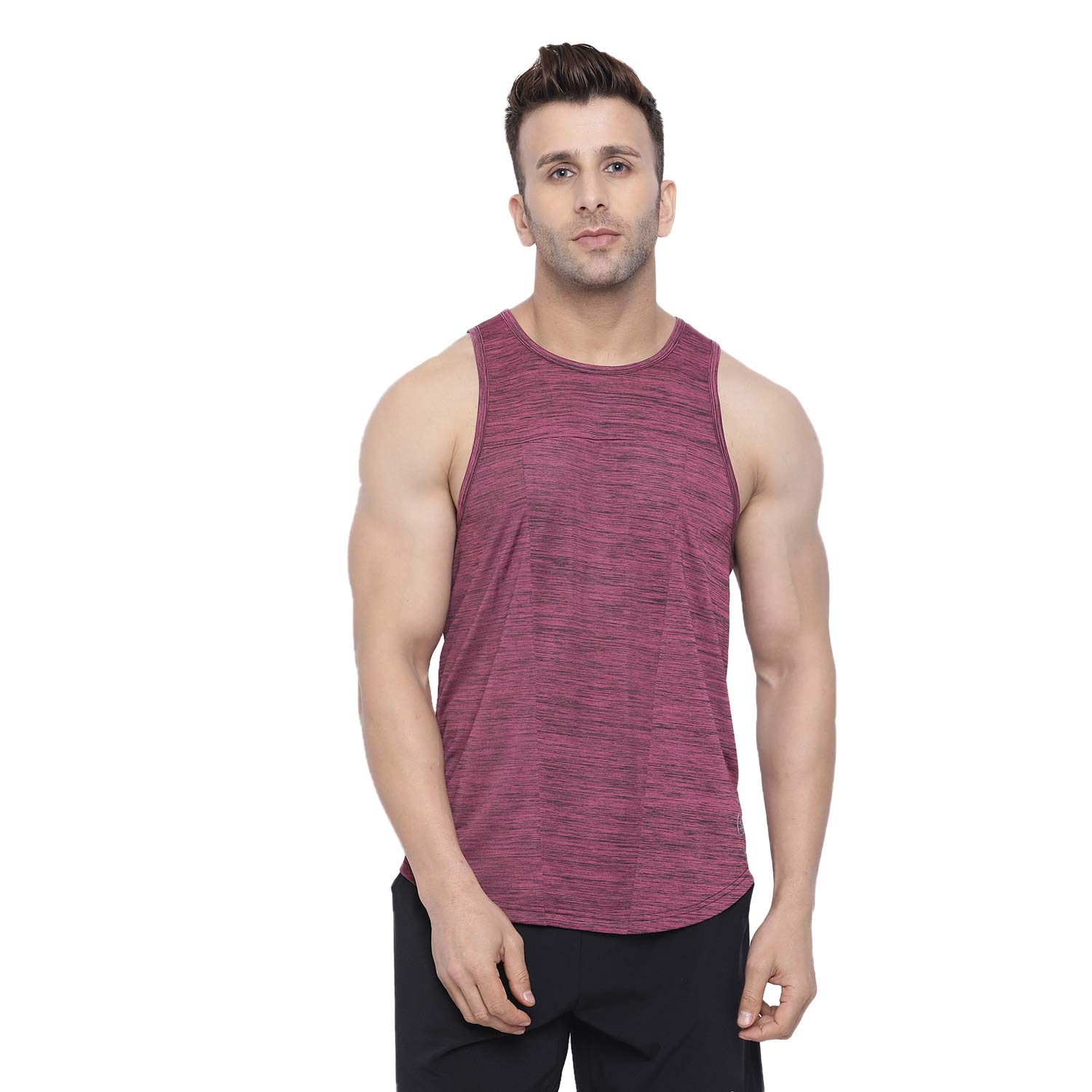 CHKOKKOTank tops Sleeveless T-shirt for Men Dry Fit Vest Gym Wear Textured Pattern Stylish Round Neck Running Sando for Sports Workout Fitness & Casual or Beach Wear
