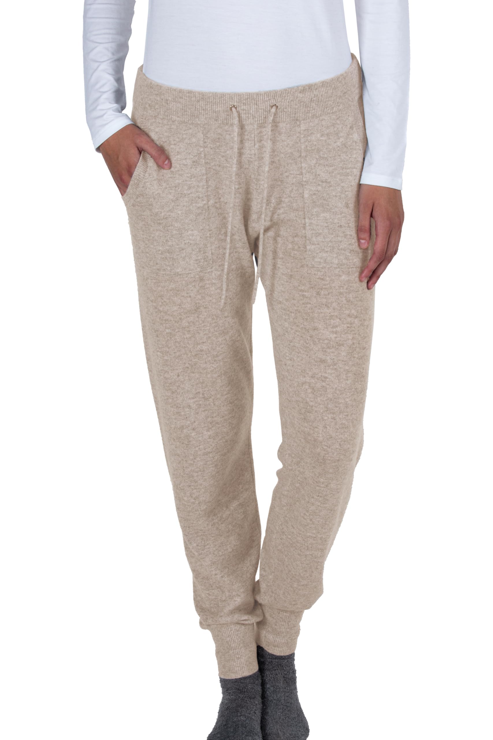 JENNIE LIU Womens 100 Pure Cashmere Knitted Jogger Pants