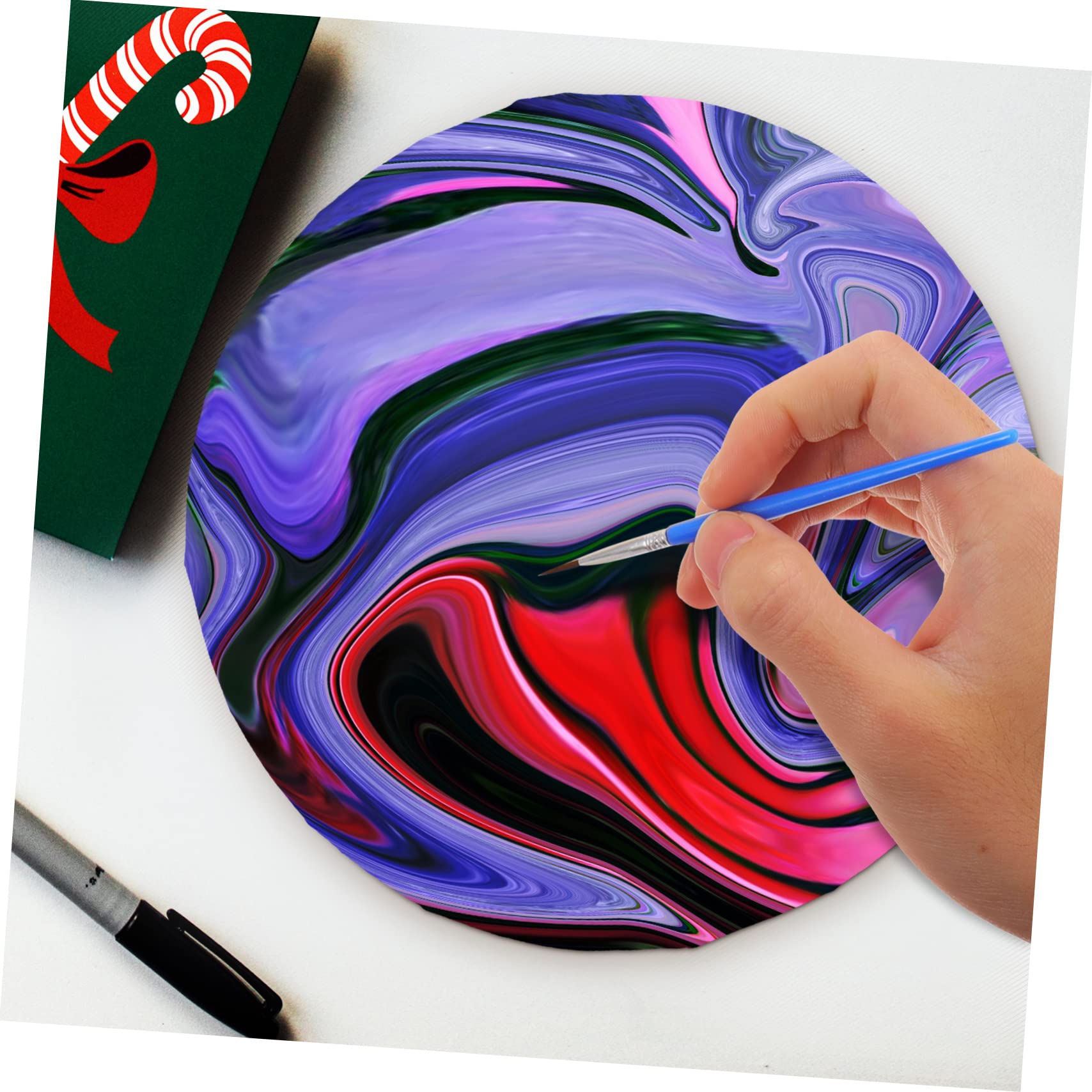 ERINGOGO Canvas Panel Board for Oil Painting Durable Round Art Painting Frame for Hobby Painters Frame Drawing Supplies for Beginners and Artists