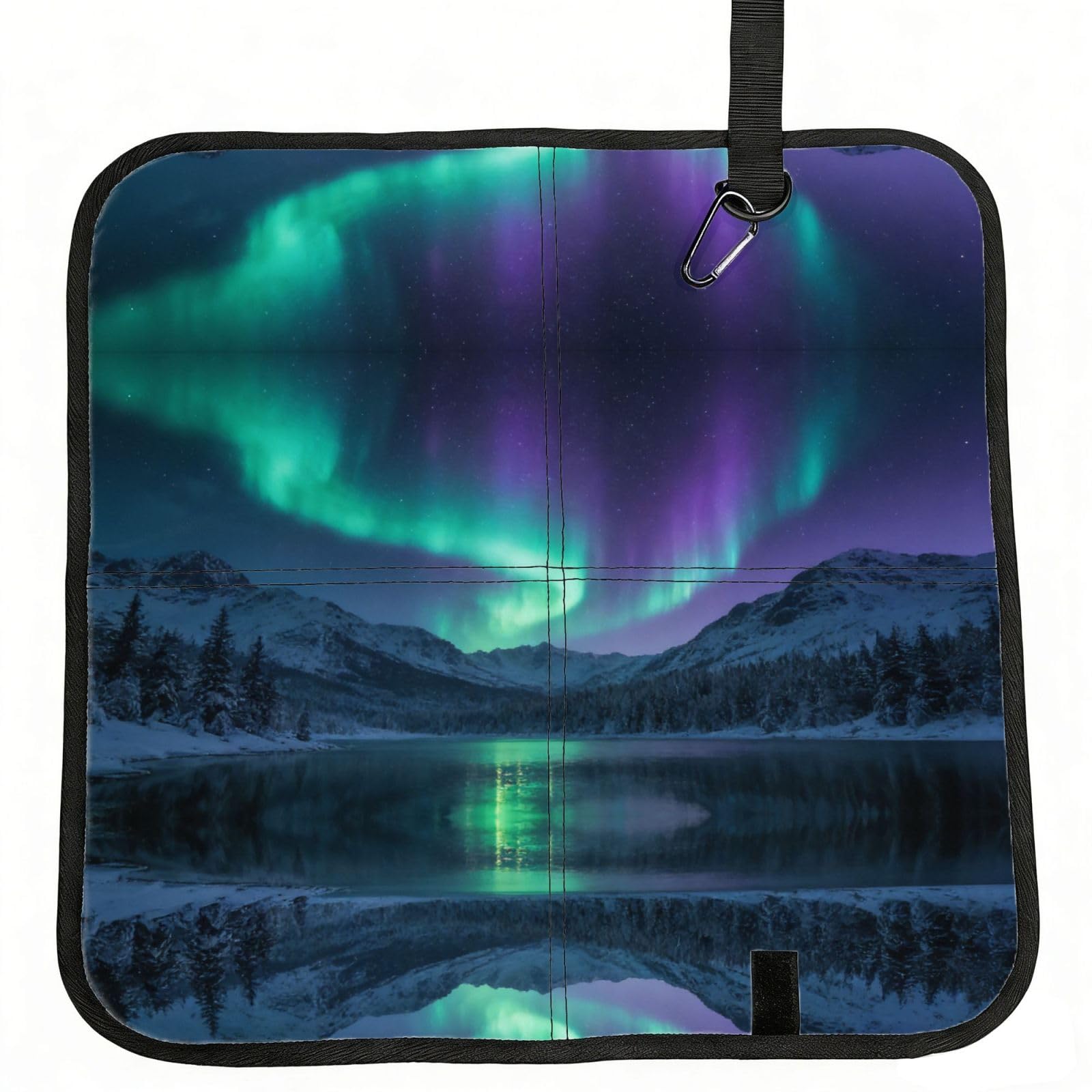 DUYIOKH Light Over Lake Print Foldable Portable Seat Cushion for World Cup Games, Camping and Outdoor Activities