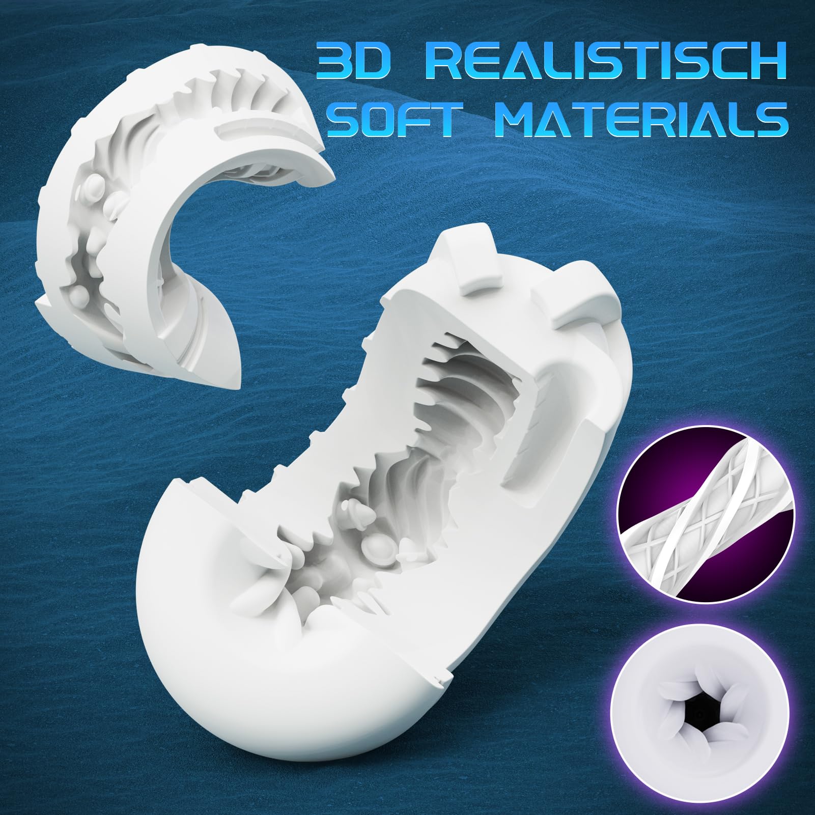 Masturbtore Per Uomini Automatico Vibratore Sex Toys, 3D Realistico Succhia Spinta Vibratoreper Uomo Masturbatore Maschile, Sex Machine Giochi Masturazione Realistico (Nero)