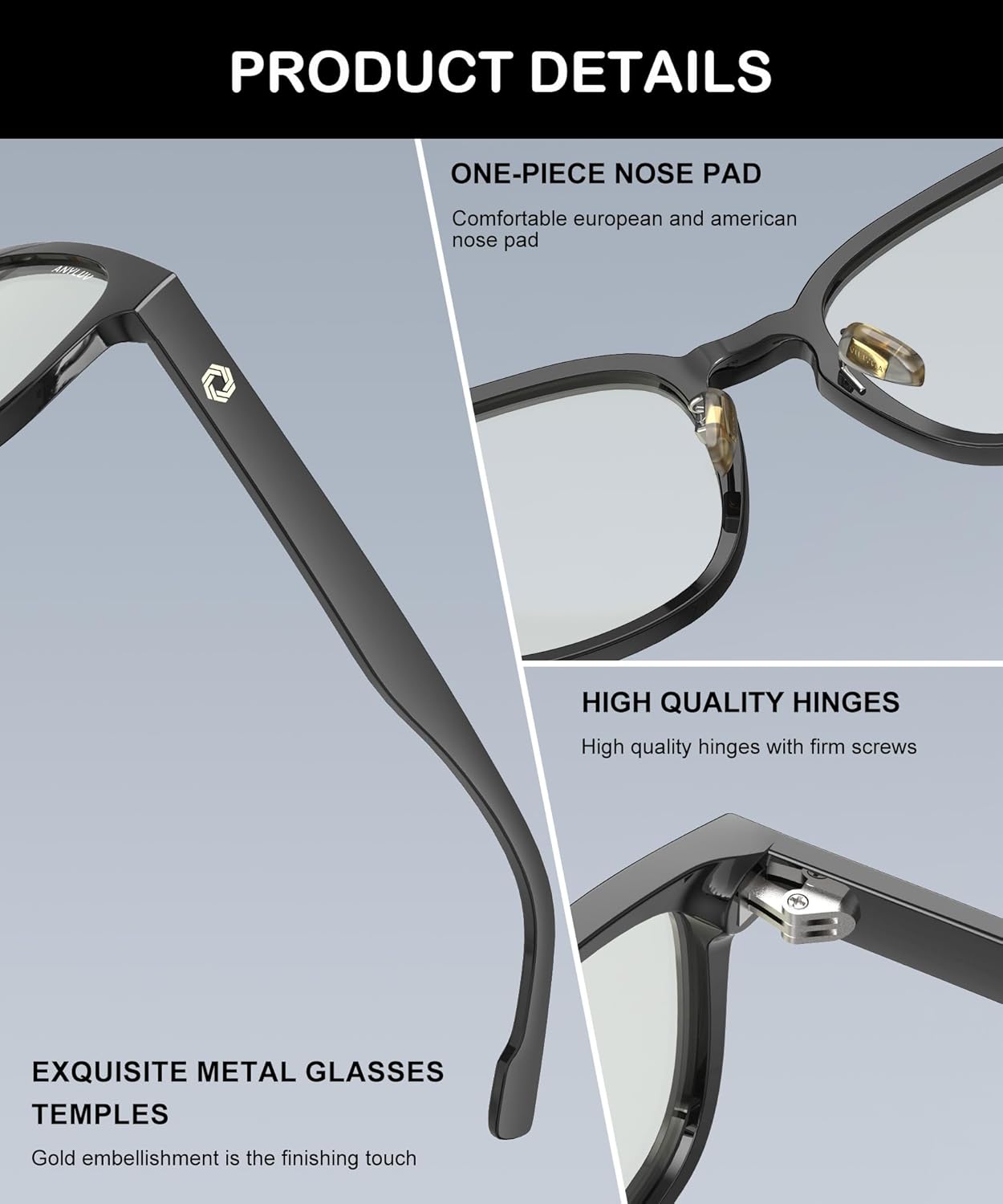 ANYLUV Blue Light Glasses Men + Lightweight Blue Light Blocking Glasses