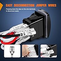 Vista 7 de Nilight Interruptor basculante de luces de alto y bajo alcance, interruptor de palanca de encendido/apagado/encendido DPDT de 7 pines, cables