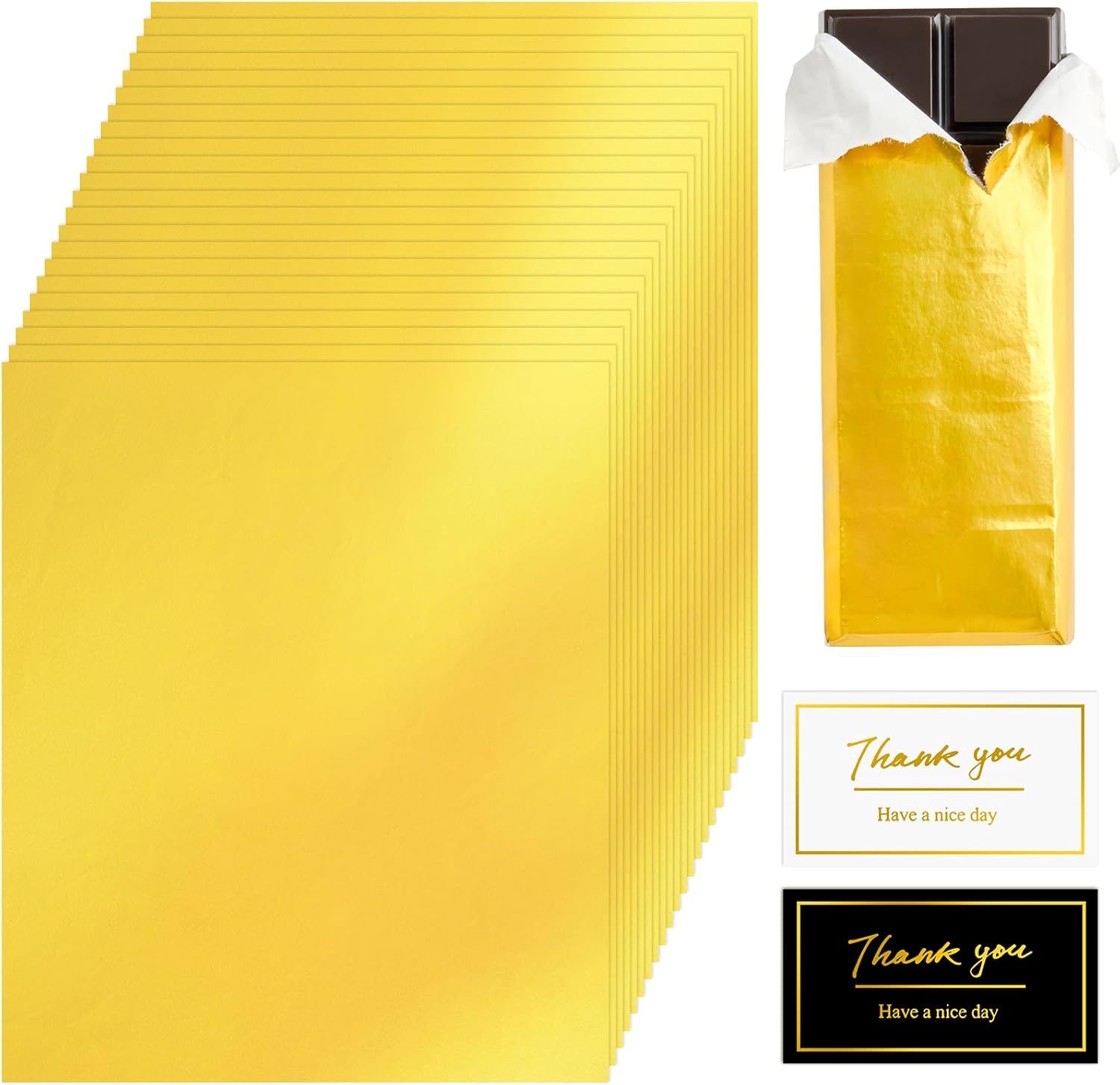 Yqhugbc 100 Pièces Emballages à Bonbons En Feuille D'or | FindTheDeal