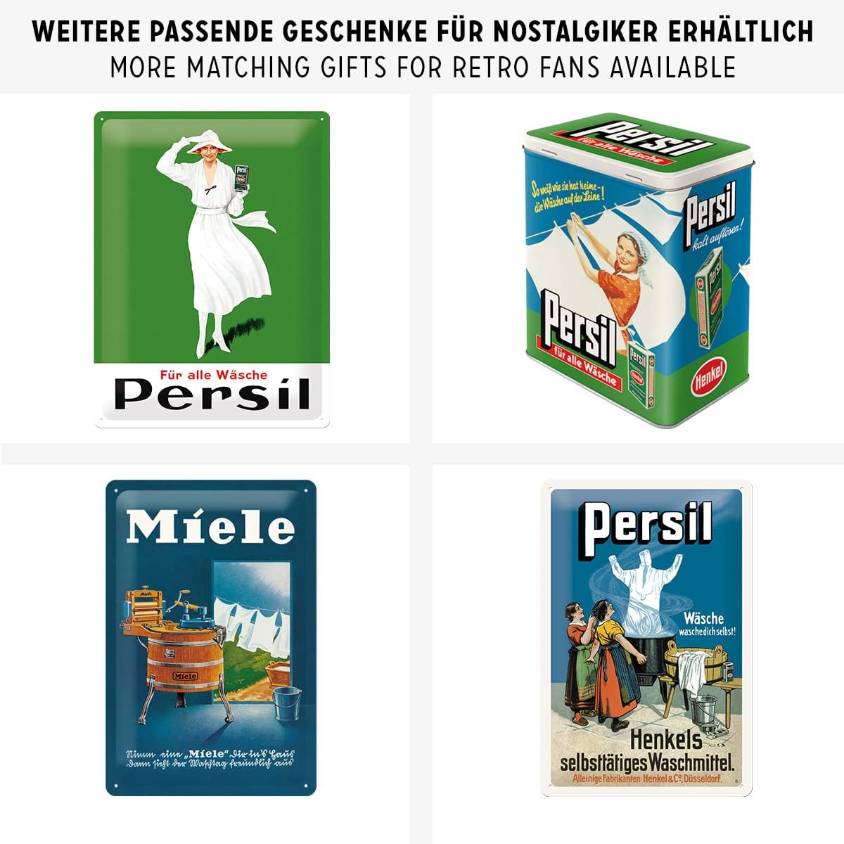 Nostalgic-Art Retro Blechschild - Persil - Weiße Dame Blau, Vintage Geschenk-Idee für Retro-Fans, zur Dekoration, 40 x 60 cm
