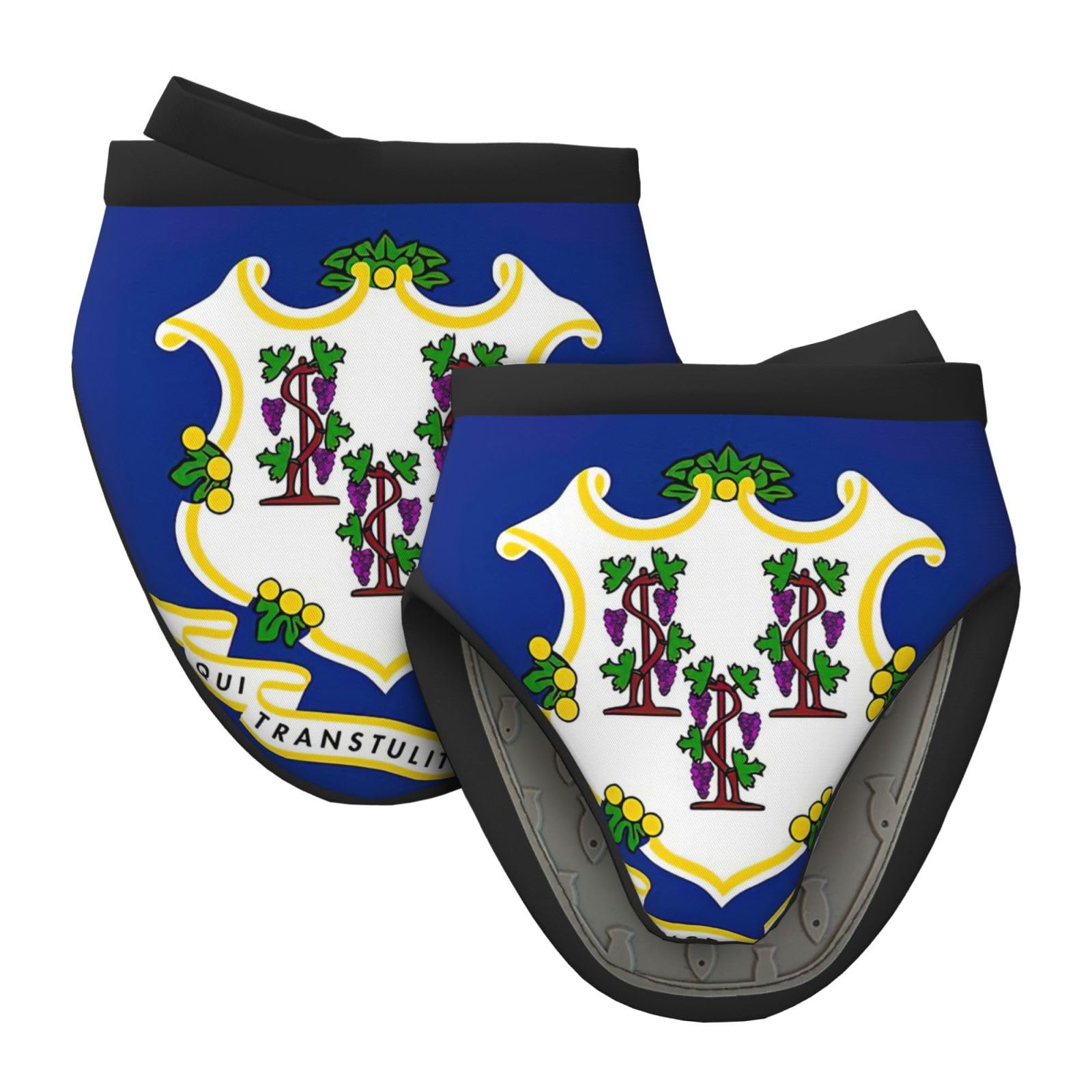 Gants de cuisine en silicone isolants et antidérapants motif Connecticut pour le four