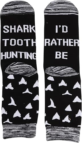 Miniatura 2 de G2TUP 2 pares de calcetines de caza de dientes de tiburón, regalo de caza de dientes de tiburón, calcetines de regalo para amantes de tiburones,