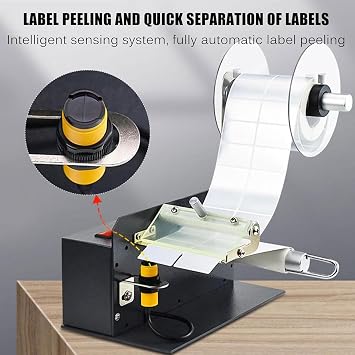 Automatic Label Dispenser, 6 In/s Label Separator Stripper, Single/Multi-Row Peelable/Label Width 120mm/160mm(Optional)/Label Diameter 10~106mm, for Daily Chemicals