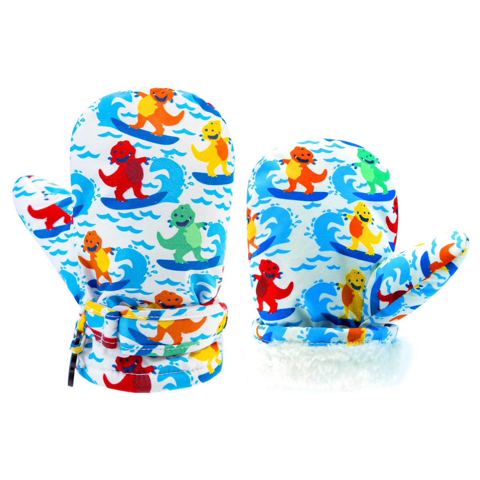BAVST Toddler Waterproof Mittens Fleece Lined Baby Boys Girls Winter Warm Glove Kids Snow Infant Ski Mitten for 3M-5T