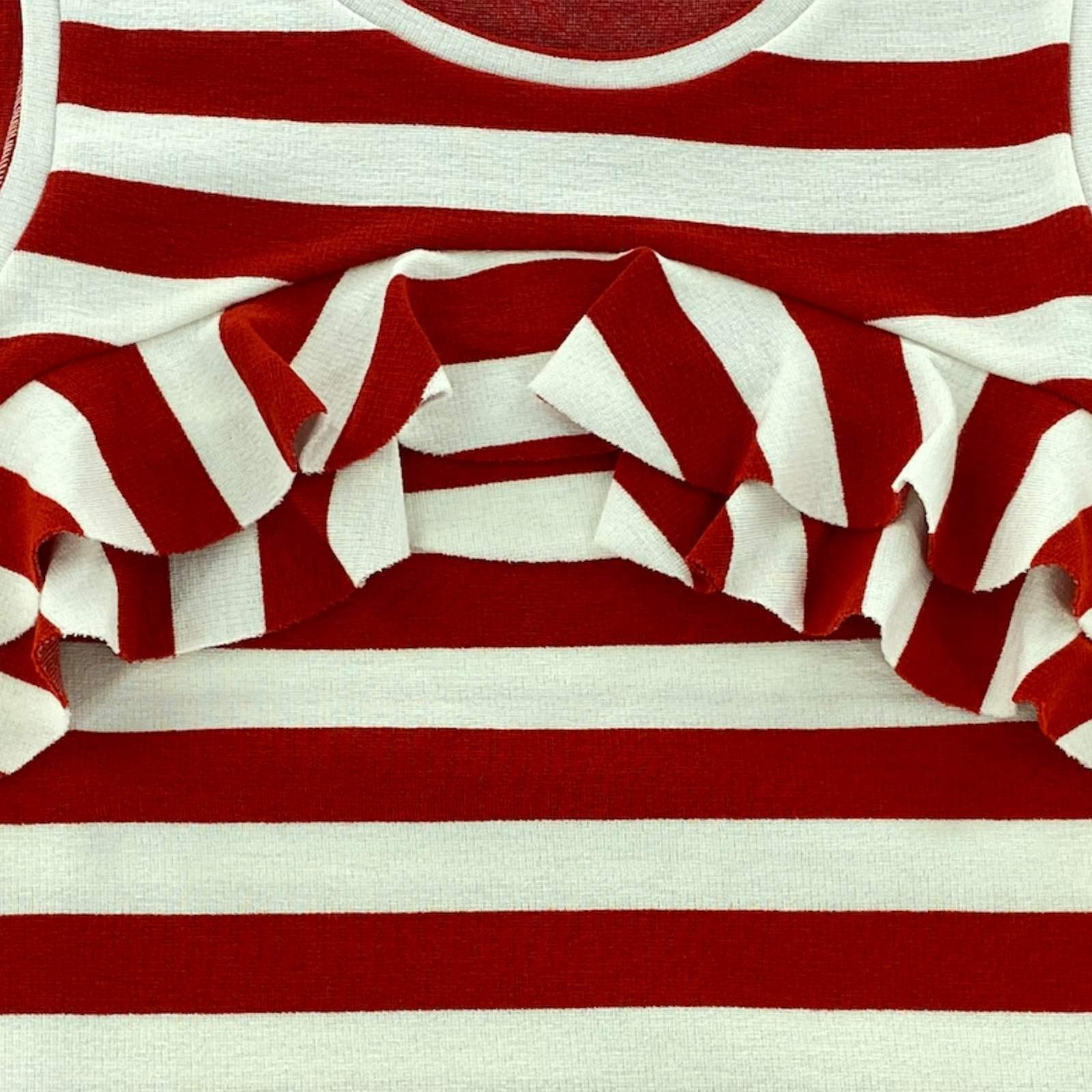 DONDUP B38 Maglia Bimba Girl Red/White Stripes t-Shirt Sleeveless Kids [S (6 Years)]