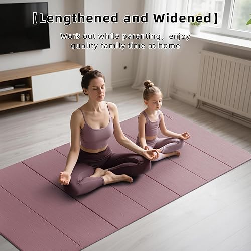 Miniatura 5 de Tapete de yoga plegable de grosor de 25 pulgadas (0.394 in), diseño antideslizante de elastómero termoplástico, plegado rápido, fácil