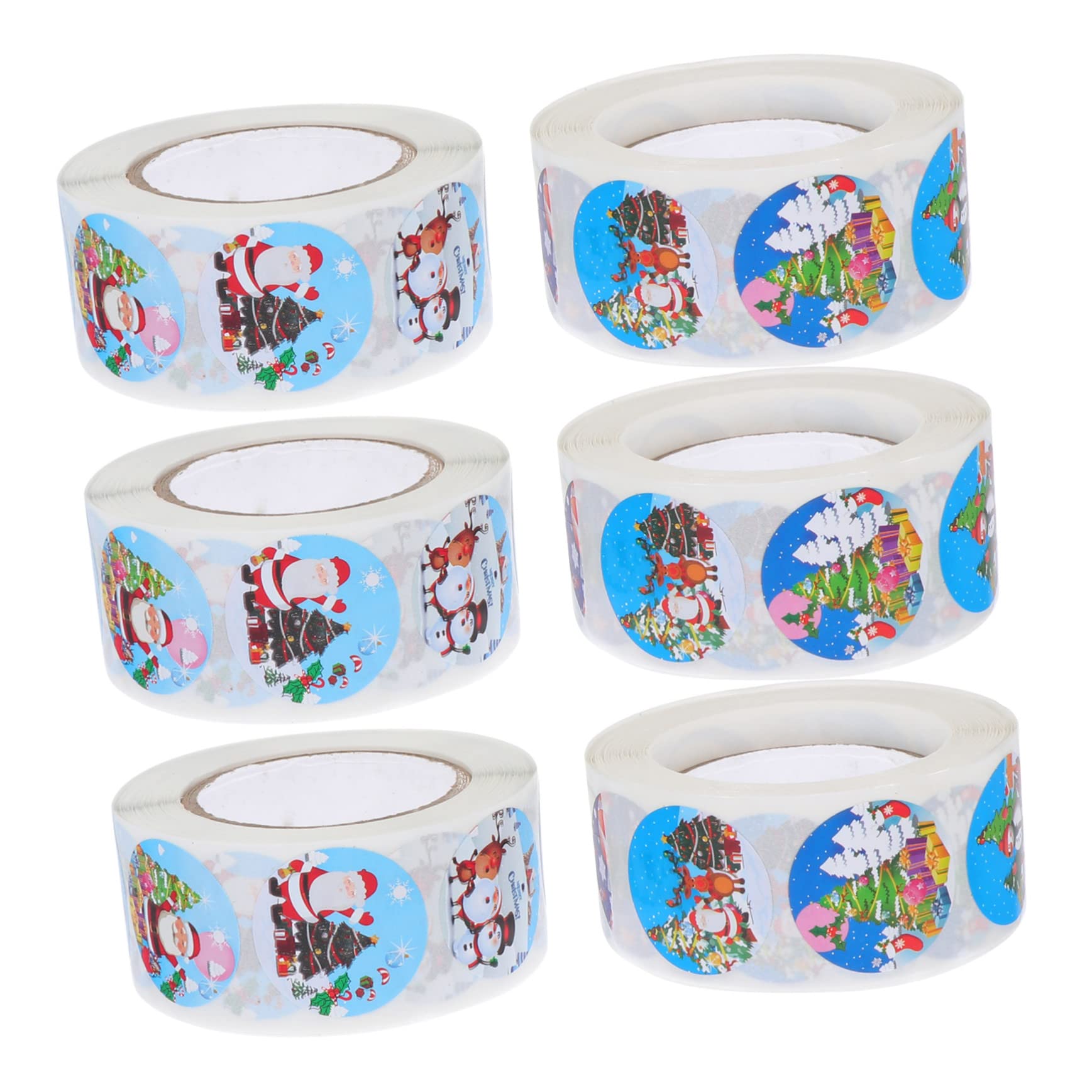 SHINEOFI 18rotoli Etichette Adesive Natalizie Animati Confezione Stickers Per e Decorazioni Per Confezionare e Personalizzare Festivi