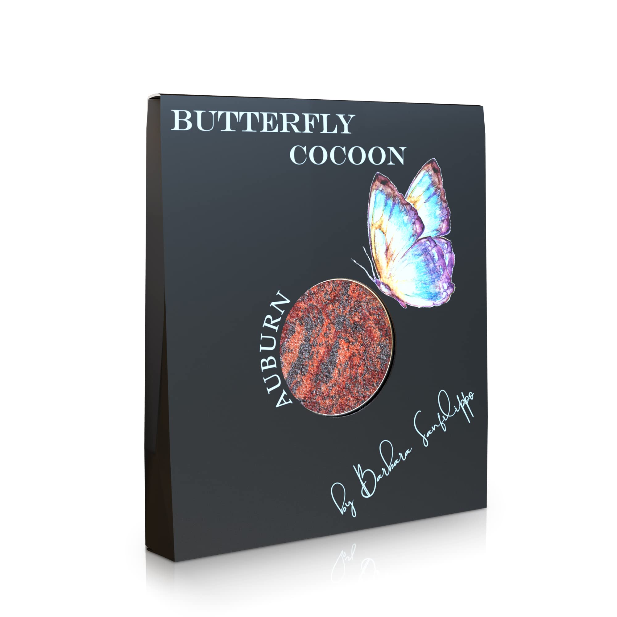 Butterfly Cocoon Chameleon Single Eyeshadow Pan, Auburn, Highly pigmented Matte Texture, Beautiful Nude colors for Refillable, Magnetic Individual Palette, Holder