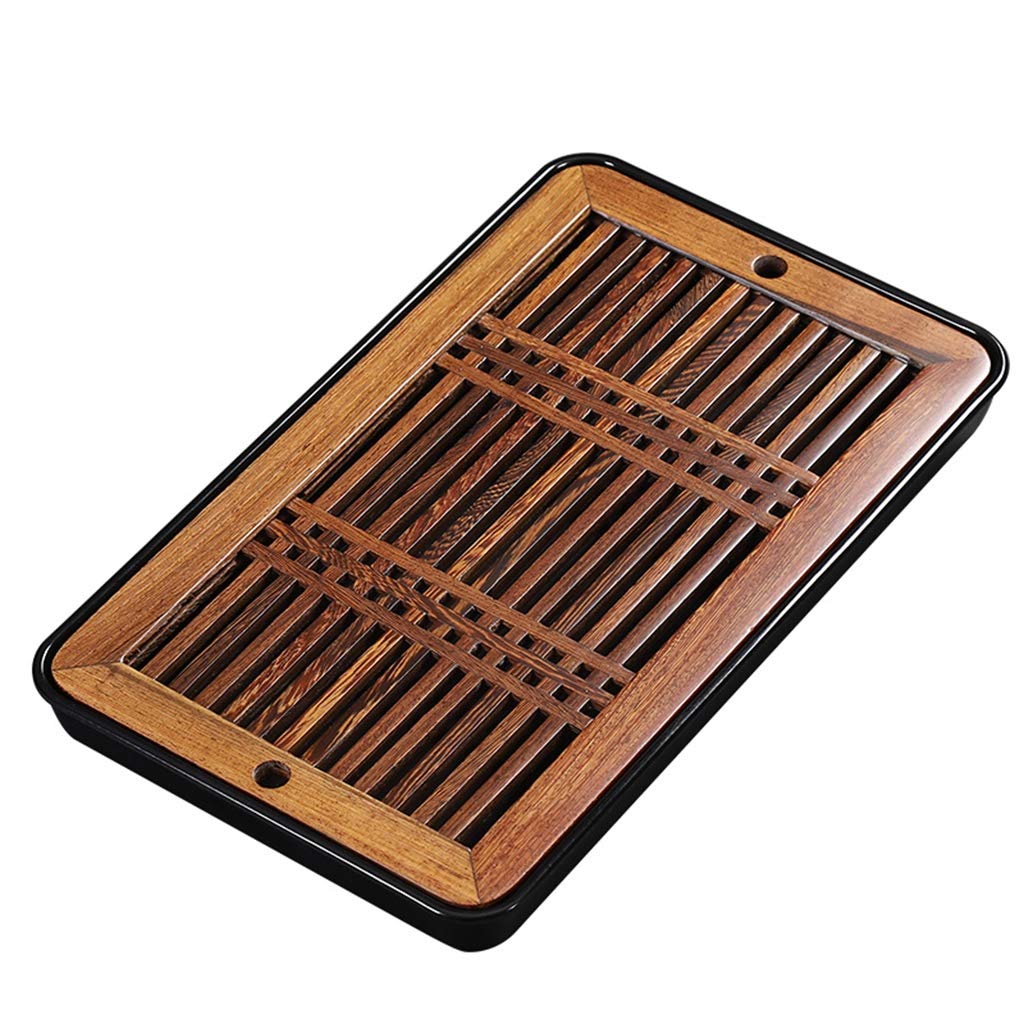 DFGHNBVC Chinese Tea Serving,Tea Tray,Kungfu Serving Tray For Tea,Bamboo Chinese Tea Tray - Tea Serving Tray, Small Gongfu Tea Table Set With Reservoir Type Water Storage Box,B