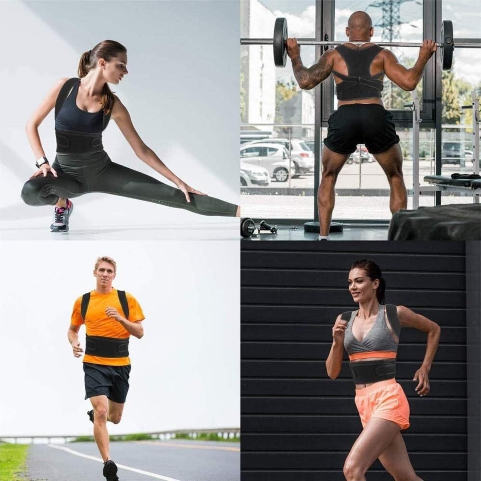 Fascia Lombare Cintura di Supporto per La Schiena Completa Correttore Posturale per Vita Tutore per Parte Bassa della per Traspirante Spalle Cintura Schiena(4XL)