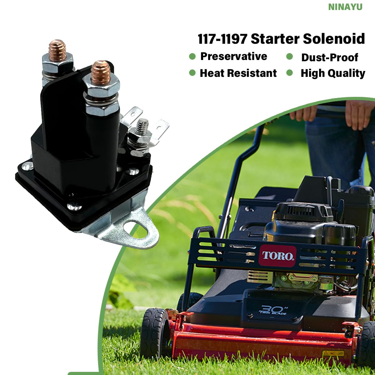 Exmark Timecutter Starter Solenoid 117-1197 Starter Solenoid For