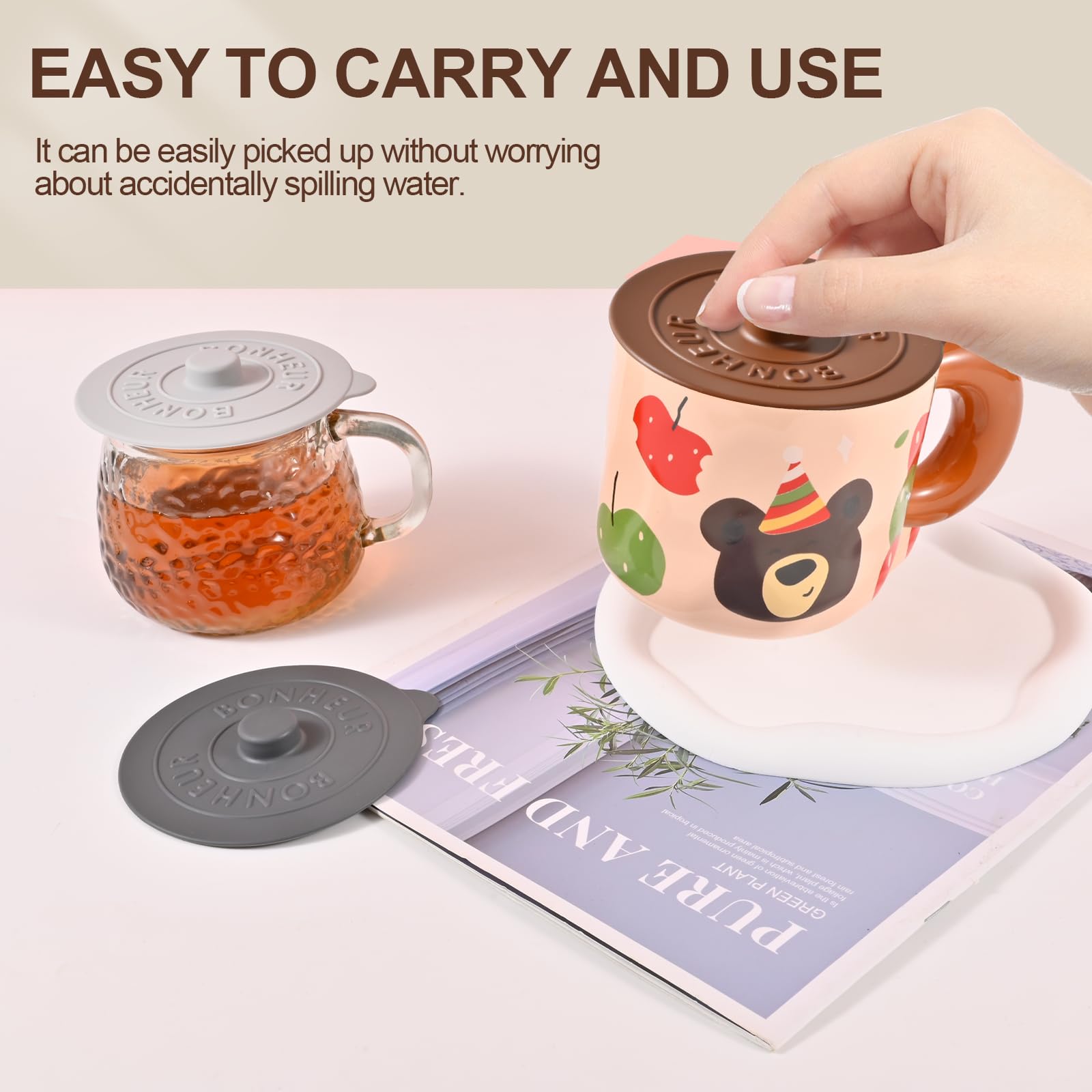 Amazon.com: Silicone Cup Covers (Set of 3)  Multicolored Silicone Lids for  Mugs, Cups, Tea Pots,Flexible Mug CoversHot Cup Lids for Coffee & Tea:  Home & Kitchen